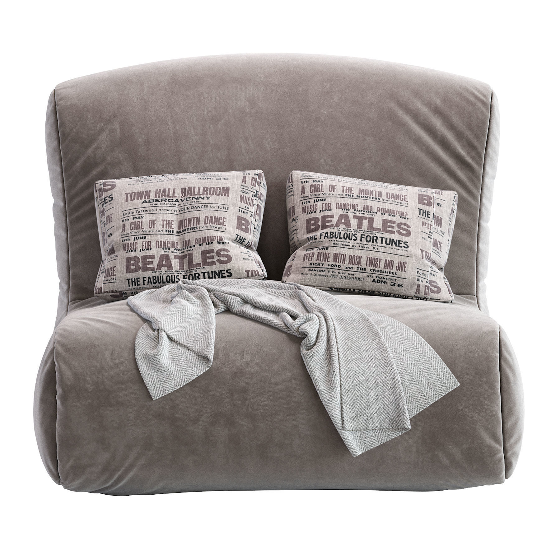 Bean Bag Chair N10 3D model_3