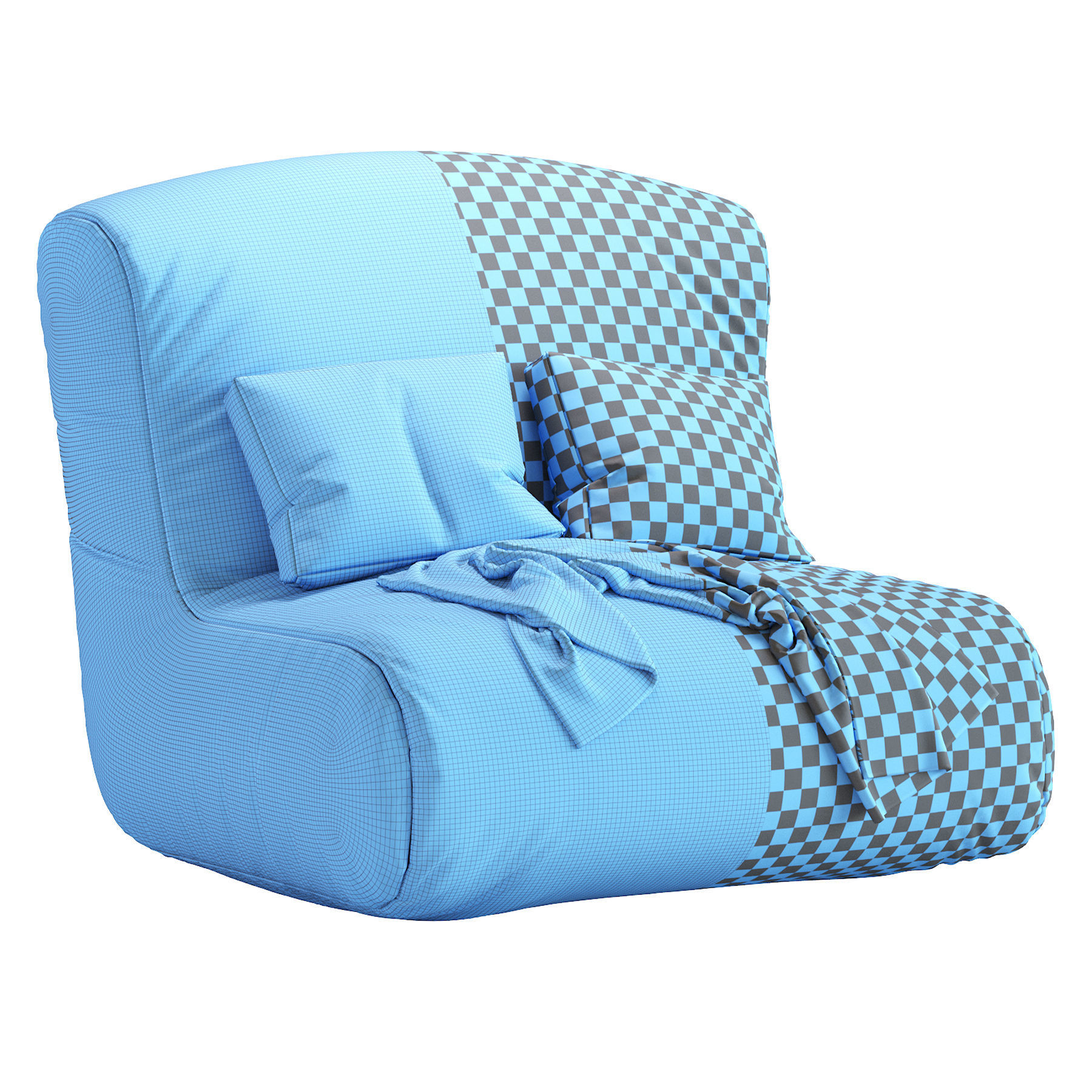 Bean Bag Chair N10 3D model_4