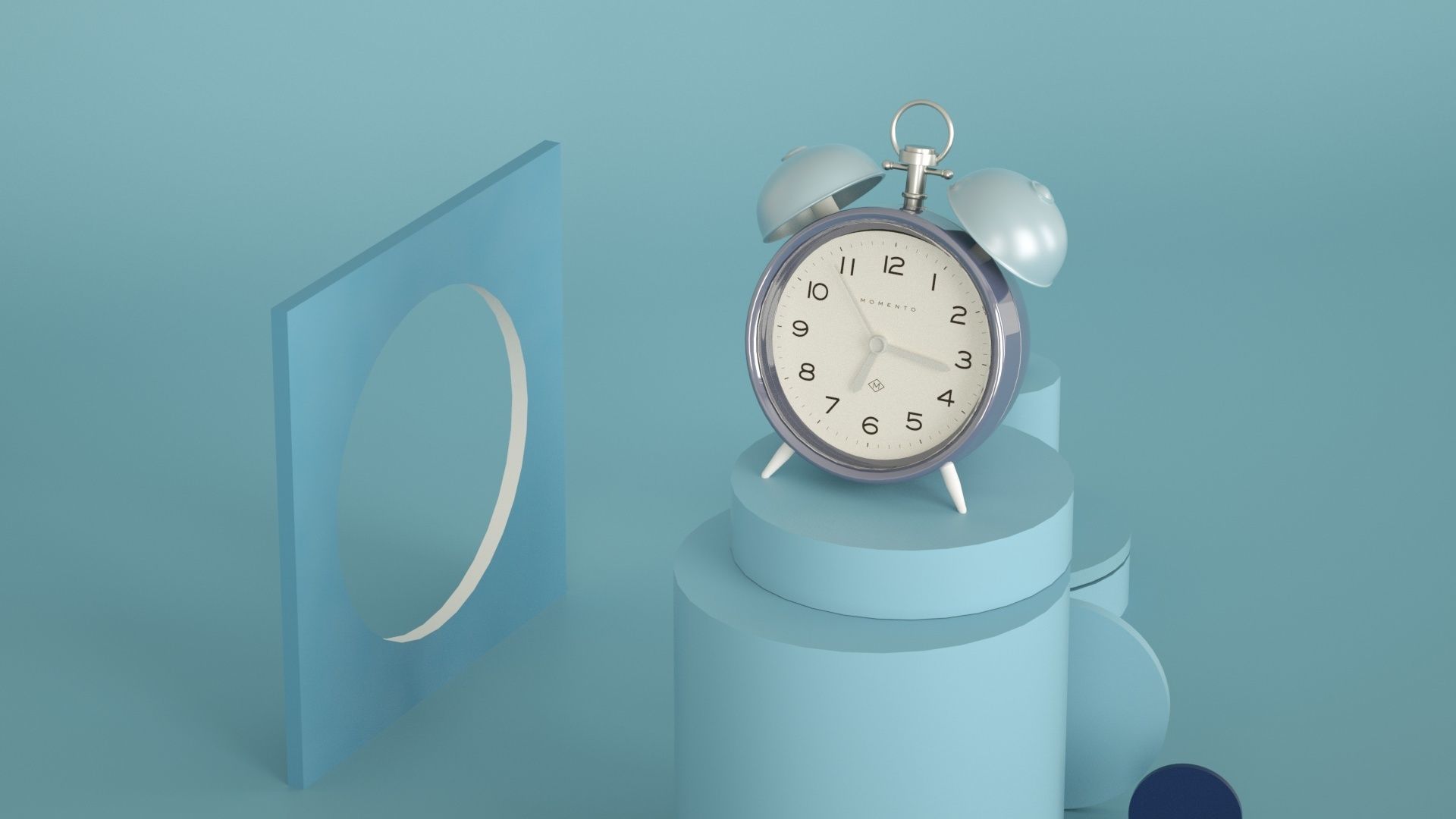 Alarm Clock 3D model with cinema 4d Octane 3D model_2