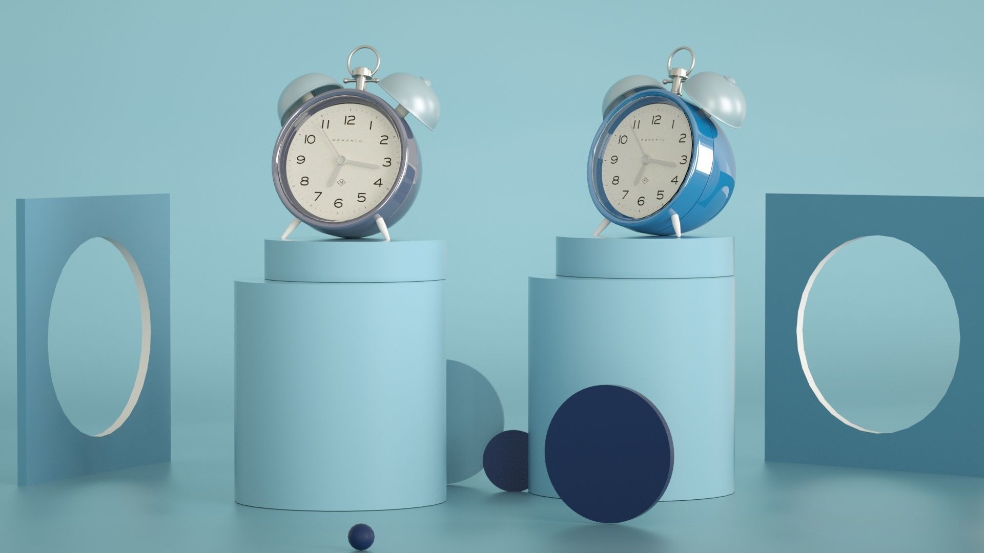 Alarm Clock 3D model with cinema 4d Octane 3D model_3