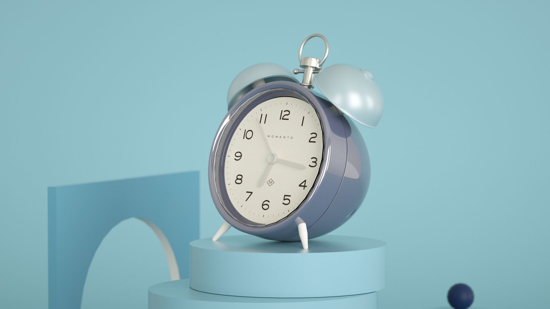Alarm Clock 3D model with cinema 4d Octane 3D model_1