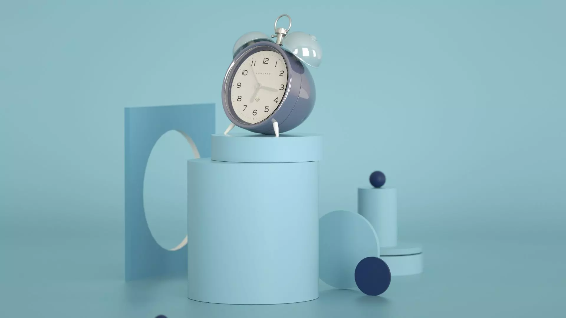 Alarm Clock 3D model with cinema 4d Octane 3D model_0