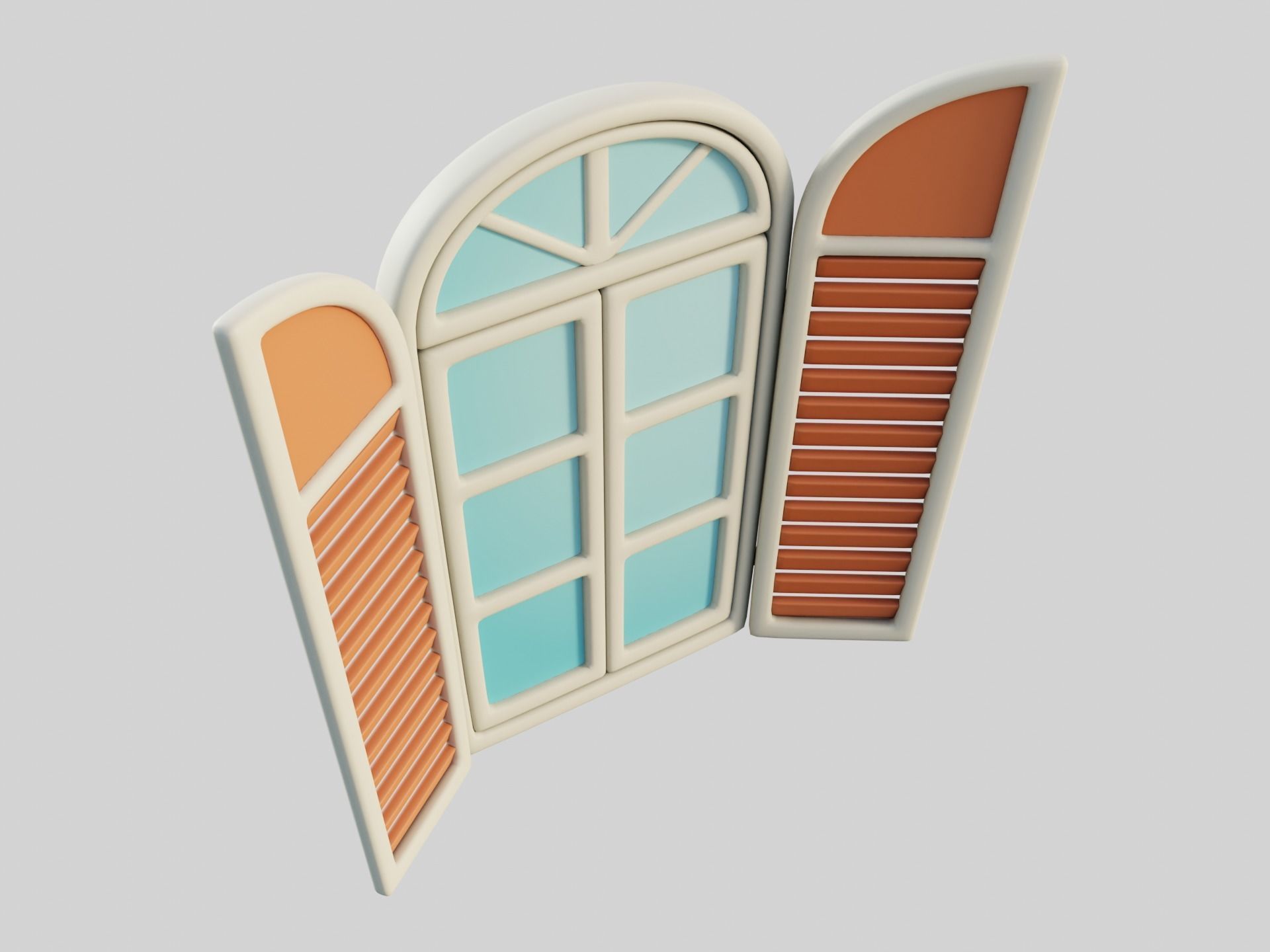 Cartoon Windows Collection 3 Low-poly 3D model_34