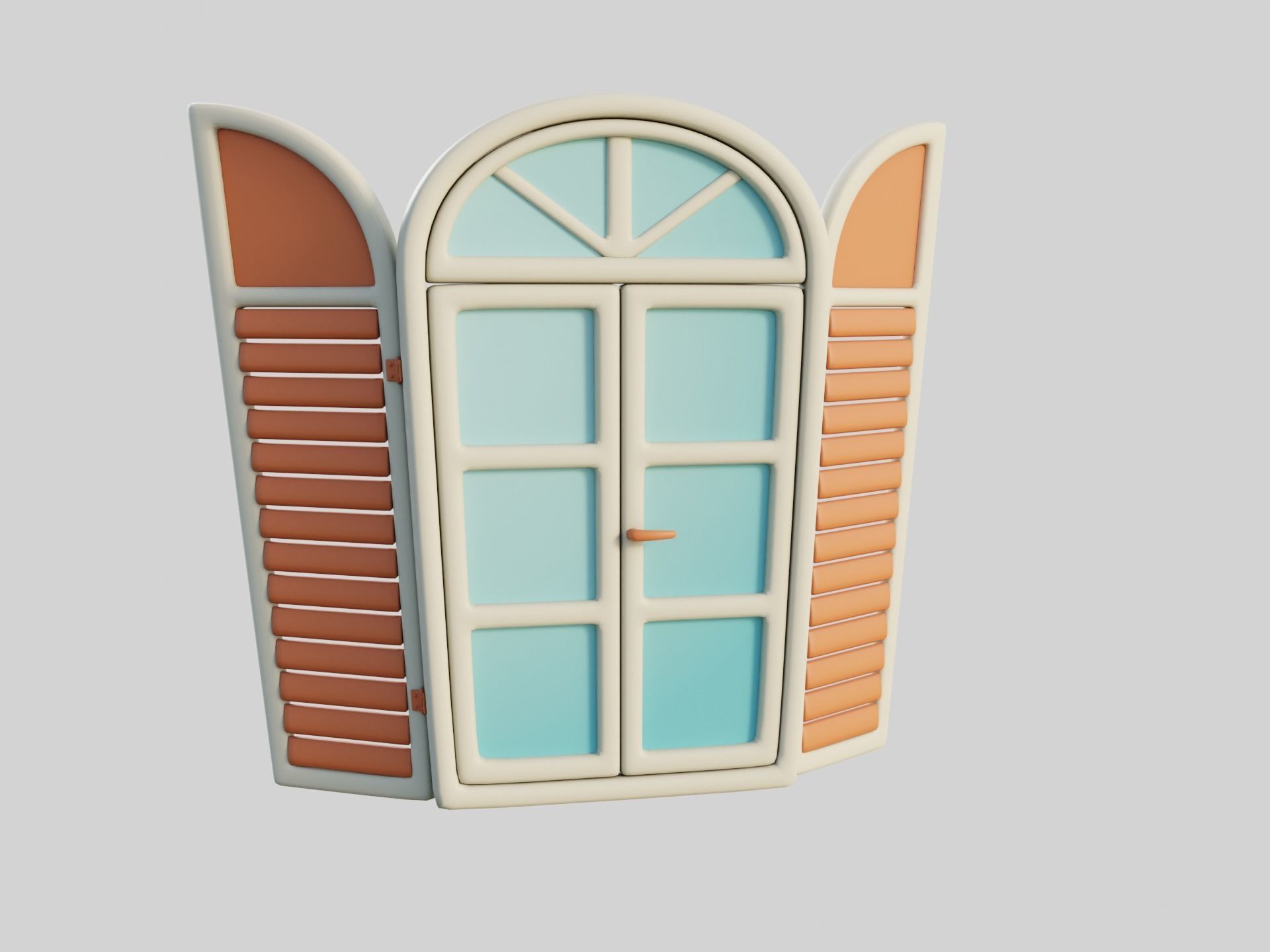 Cartoon Windows Collection 3 Low-poly 3D model_33