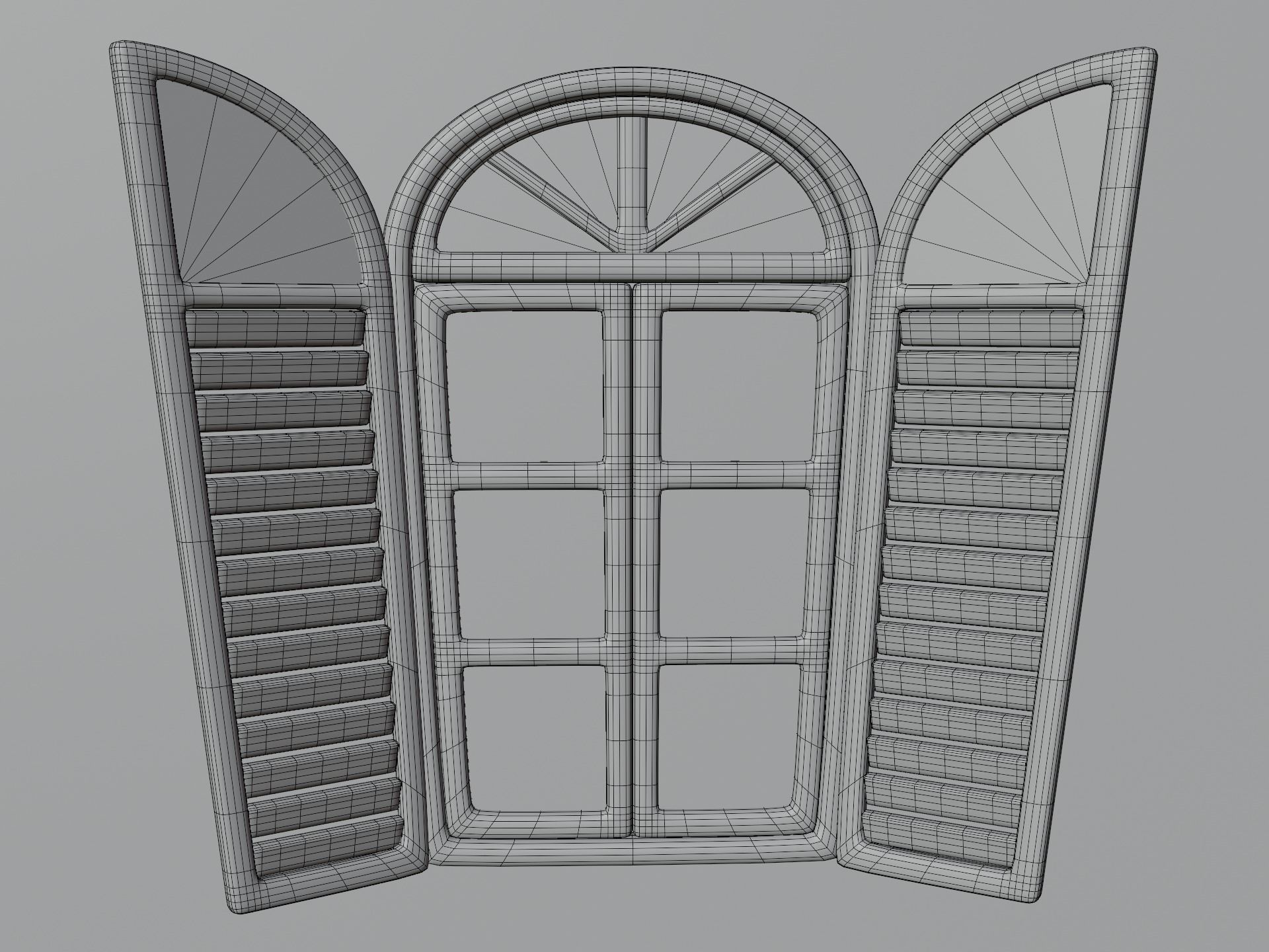 Cartoon Windows Collection 3 Low-poly 3D model_35