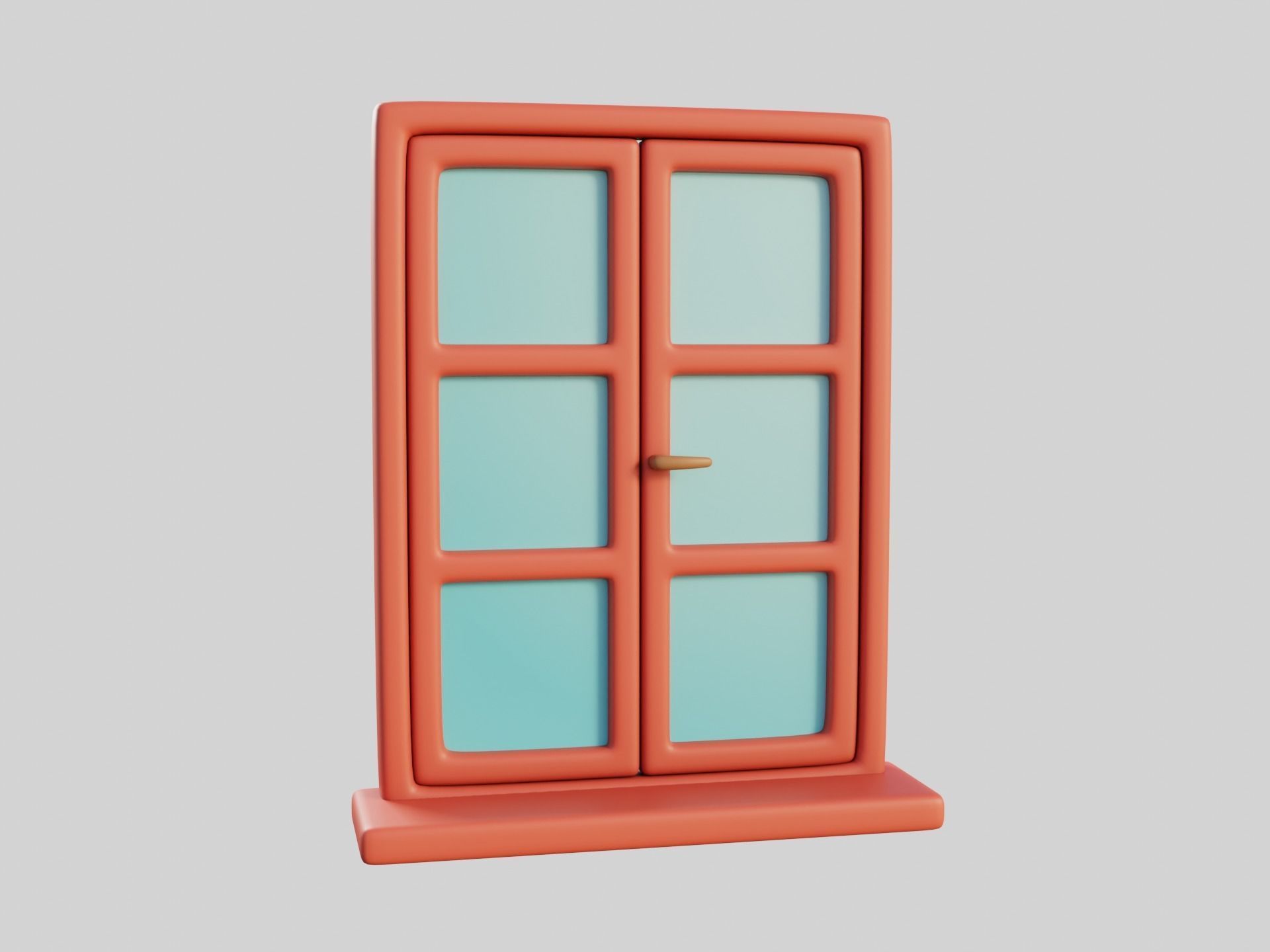 Cartoon Windows Collection 3 Low-poly 3D model_66
