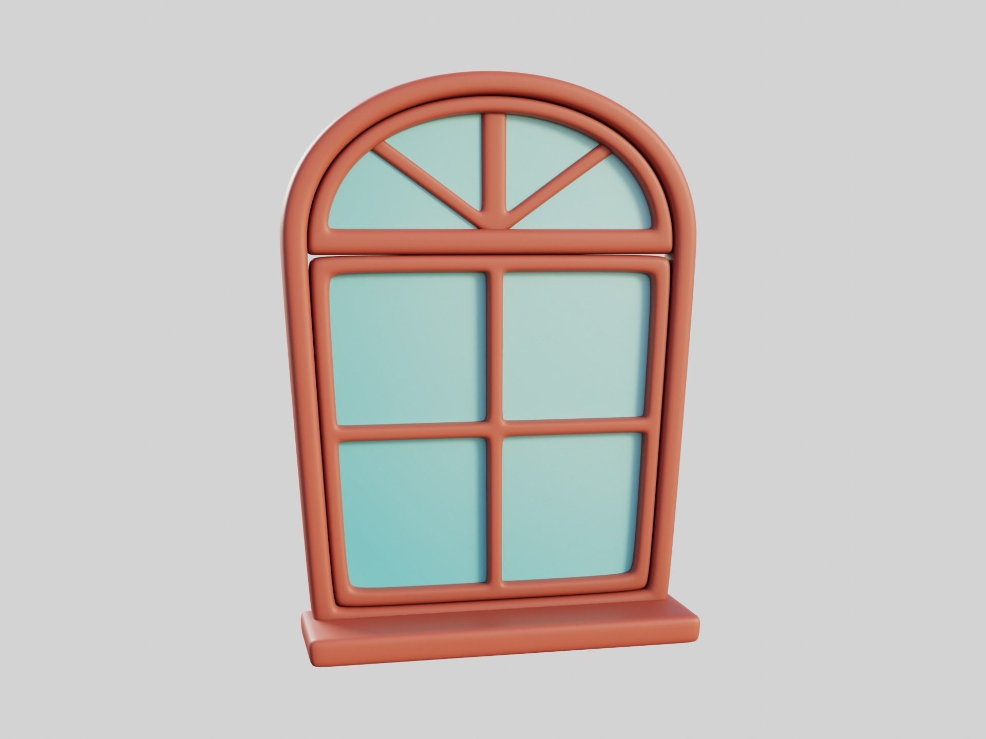 Cartoon Windows Collection 3 Low-poly 3D model_6