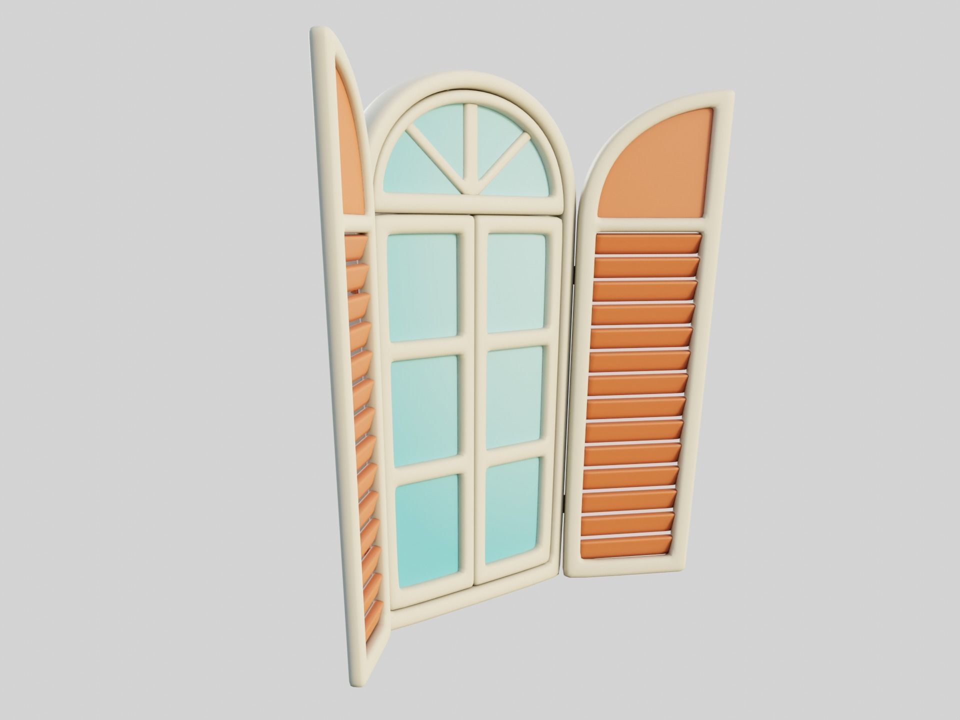 Cartoon Windows Collection 3 Low-poly 3D model_32