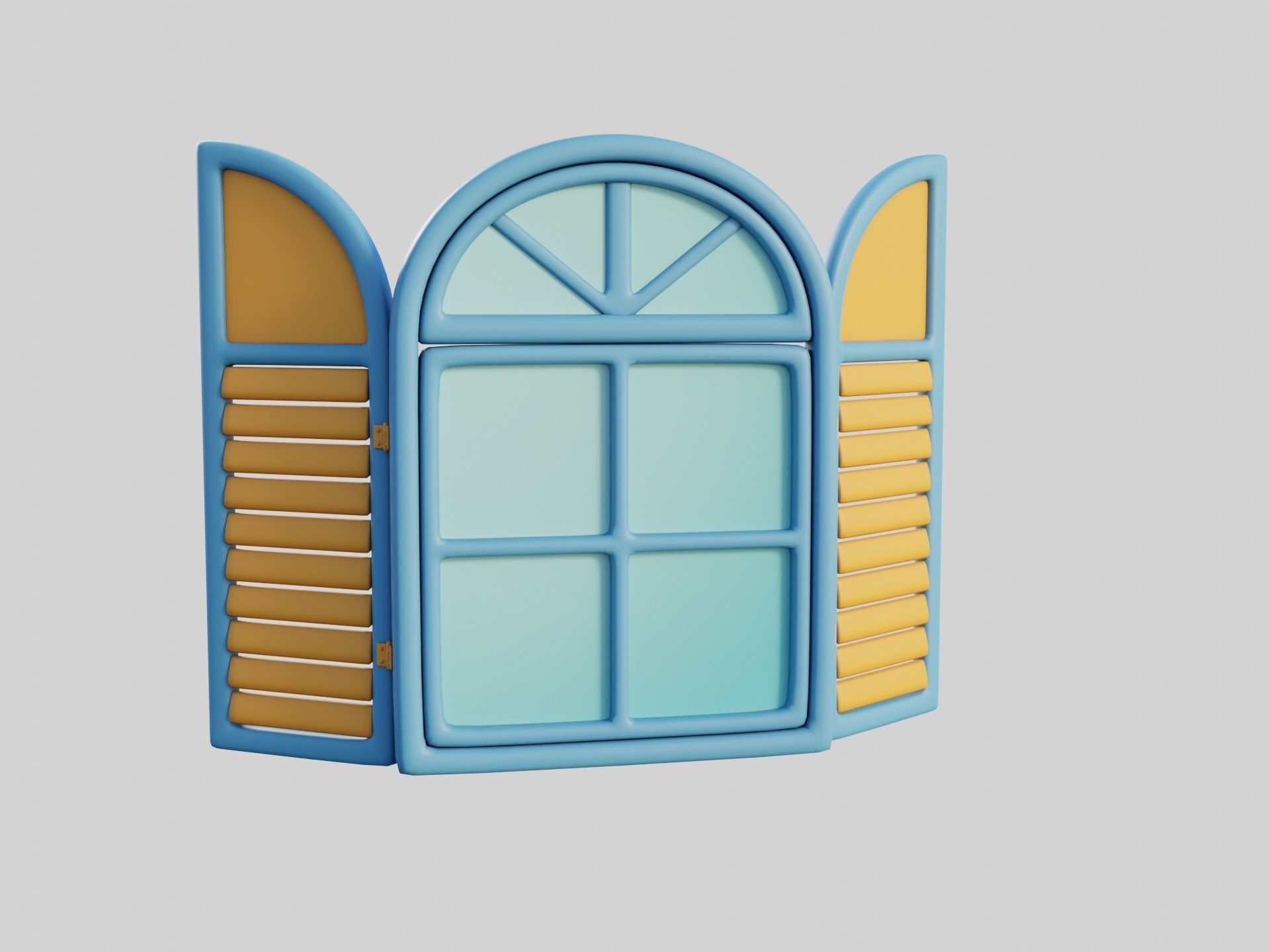 Cartoon Windows Collection 3 Low-poly 3D model_28