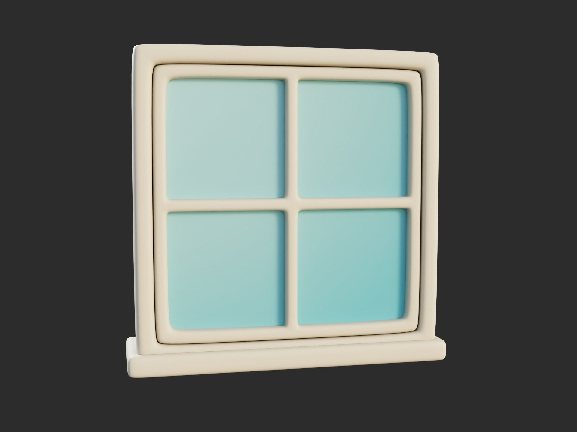 Cartoon Windows Collection 3 Low-poly 3D model_58