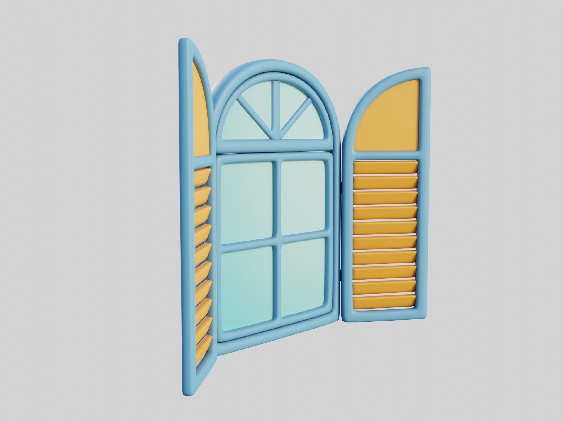 Cartoon Windows Collection 3 Low-poly 3D model_27
