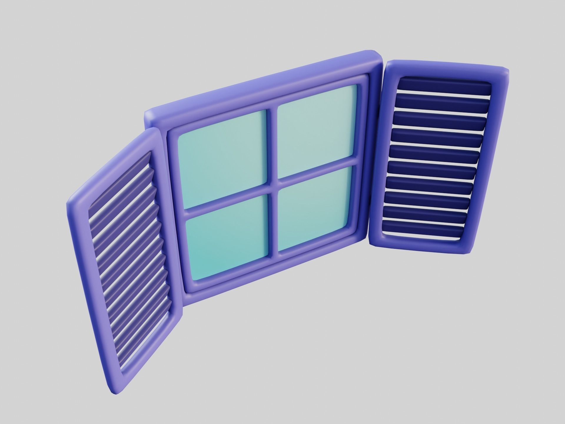 Cartoon Windows Collection 3 Low-poly 3D model_19