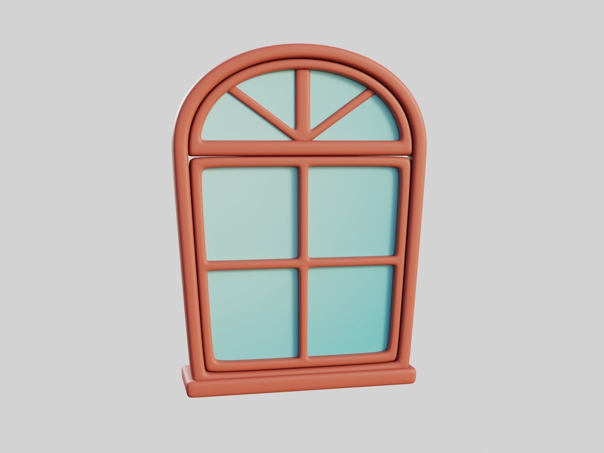 Cartoon Windows Collection 3 Low-poly 3D model_8
