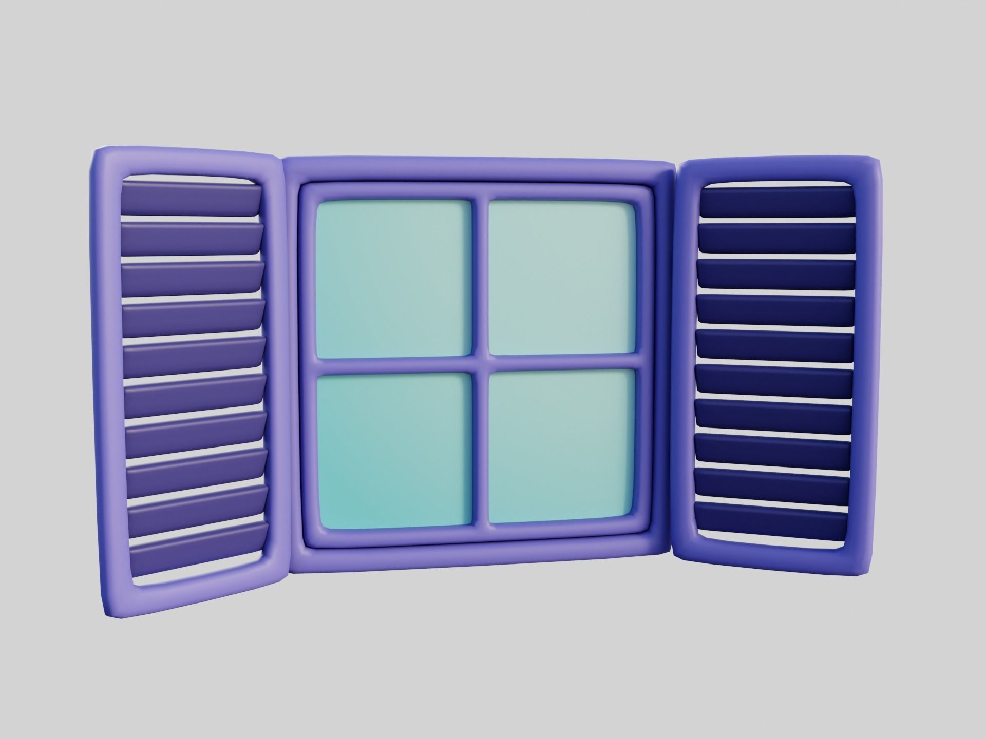 Cartoon Windows Collection 3 Low-poly 3D model_16
