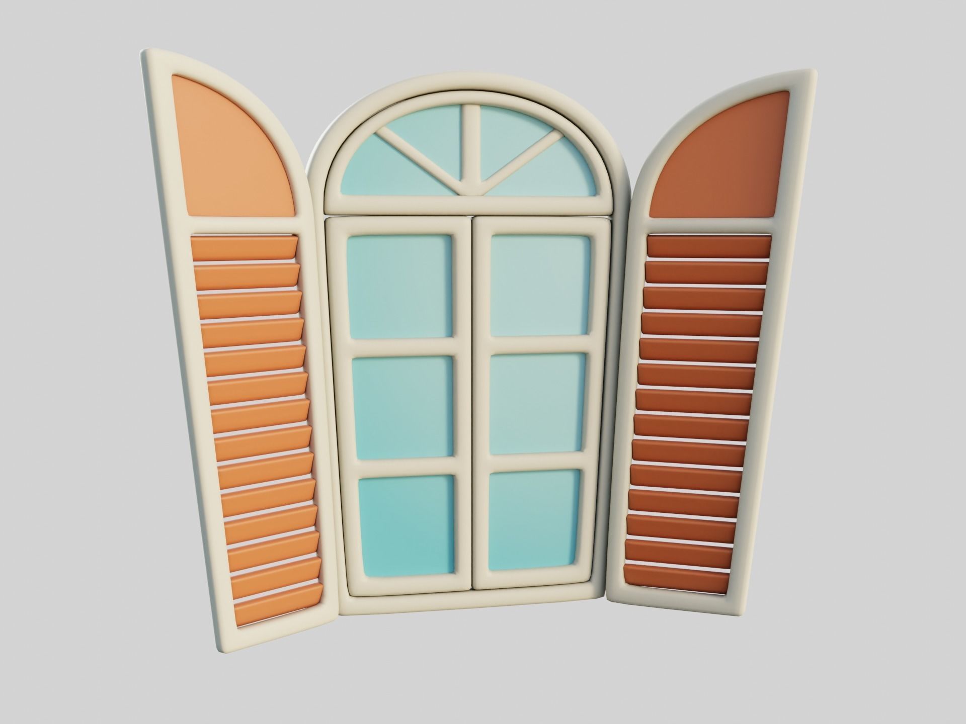 Cartoon Windows Collection 3 Low-poly 3D model_31