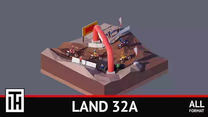 land 32A Low-poly 3D model