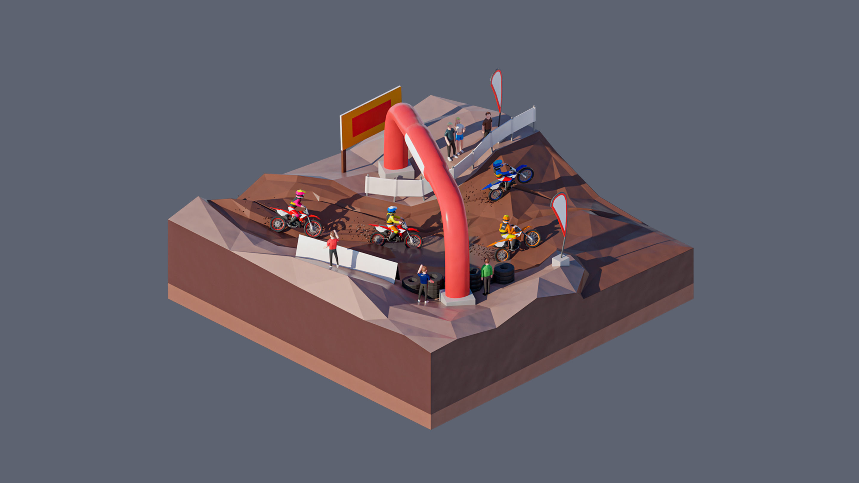 land 32A Low-poly 3D model_2