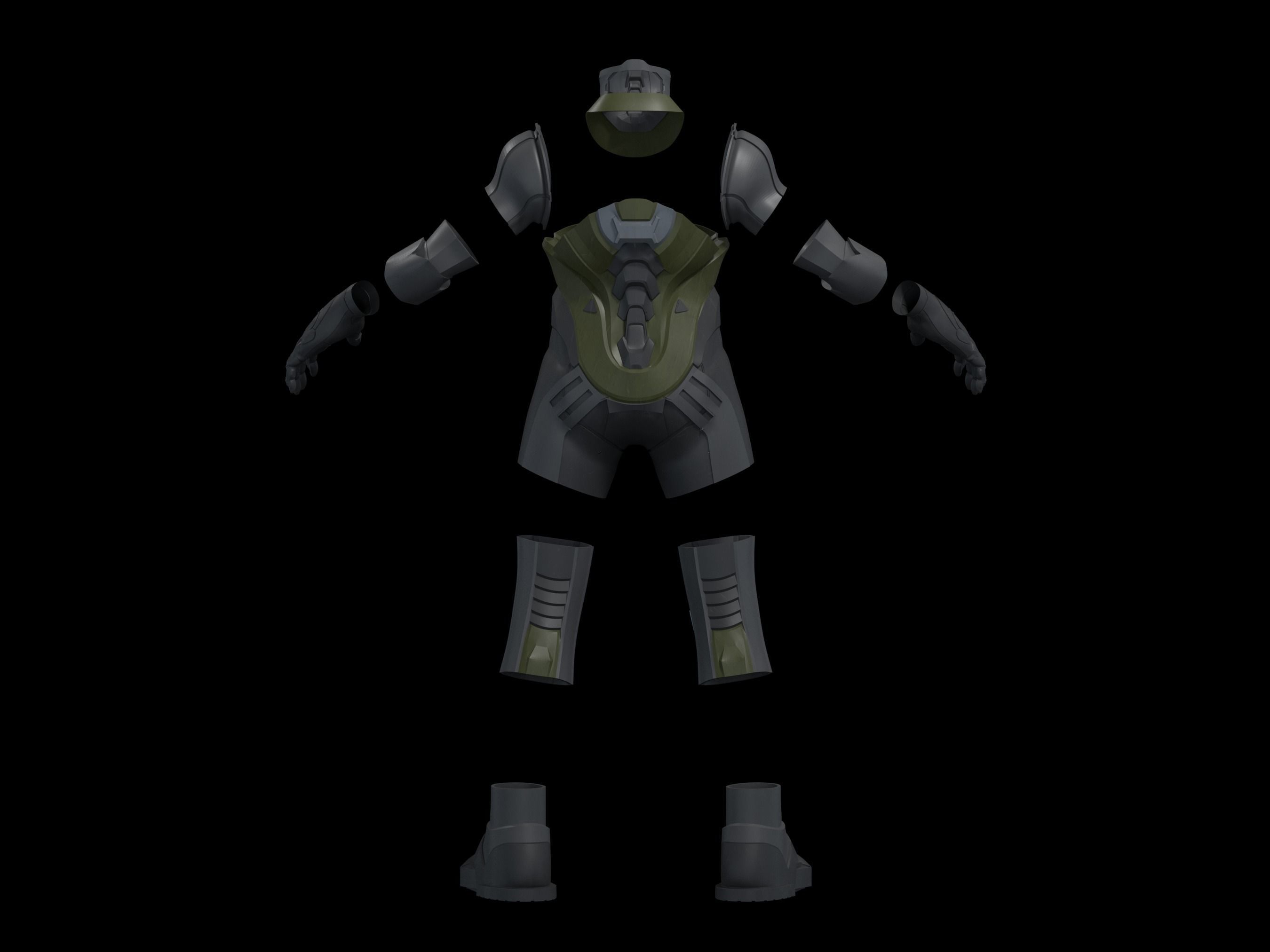 HALO Infinite Mk VII undersuit 3d print files 3D print model_1