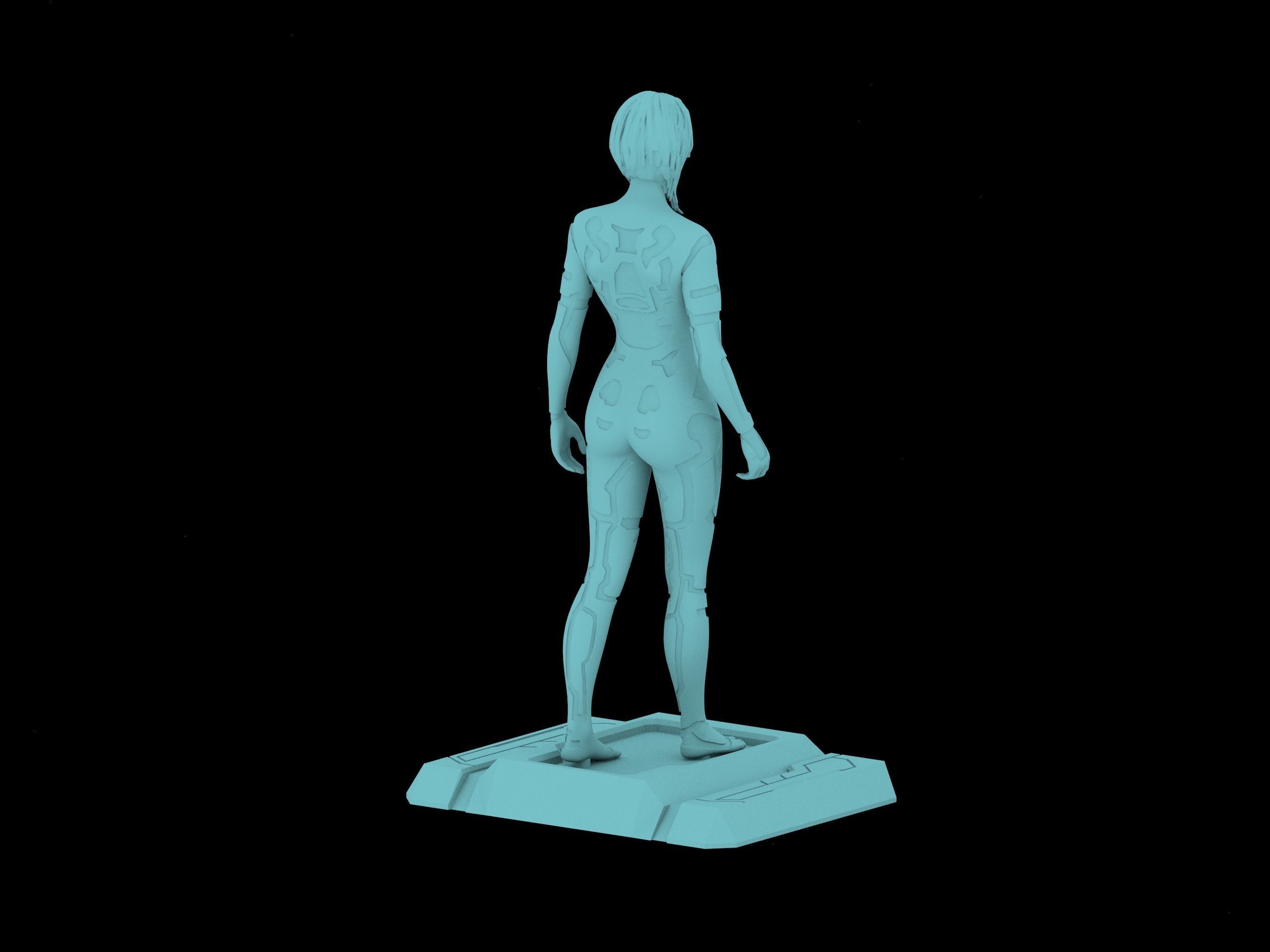 Statue Cortana Halo 4 – échelle 1:8 – Résine Imprimée 3D – à Peindre – Neuve