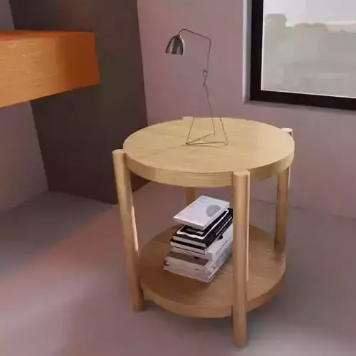 Round side table