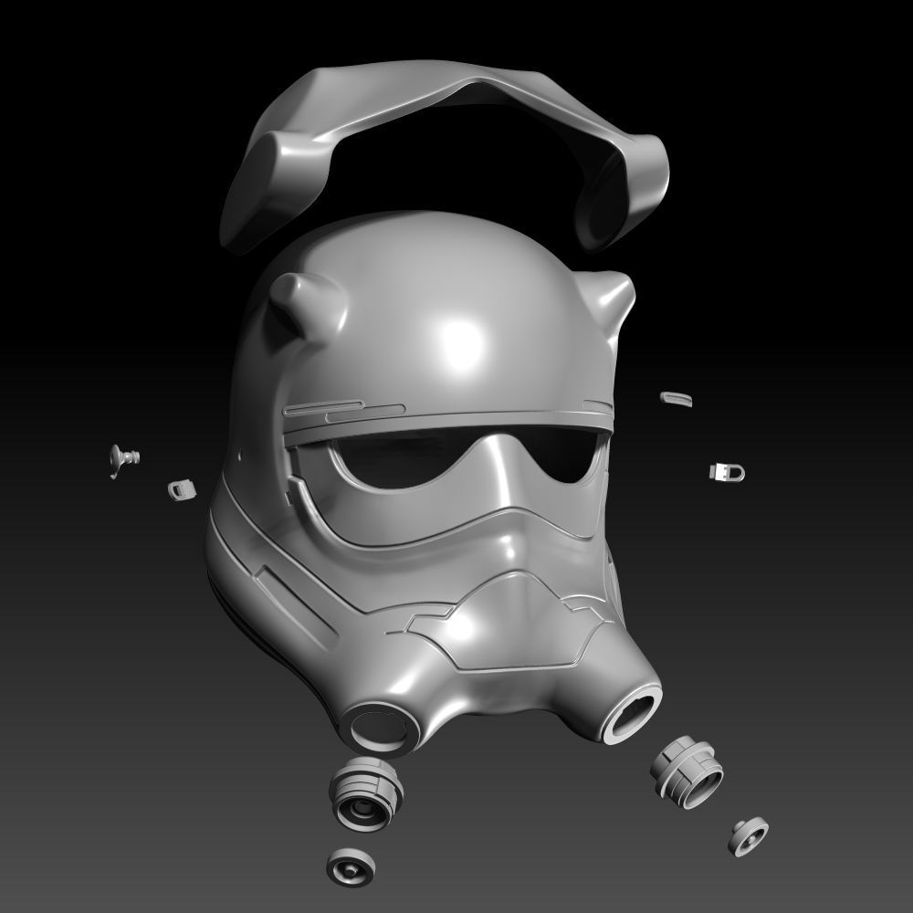 First Order TIE Fighter Pilot Helmet Printable 3D Model 3D print model_8