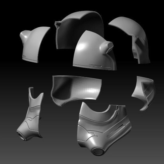 First Order TIE Fighter Pilot Helmet Printable 3D Model 3D print model_10