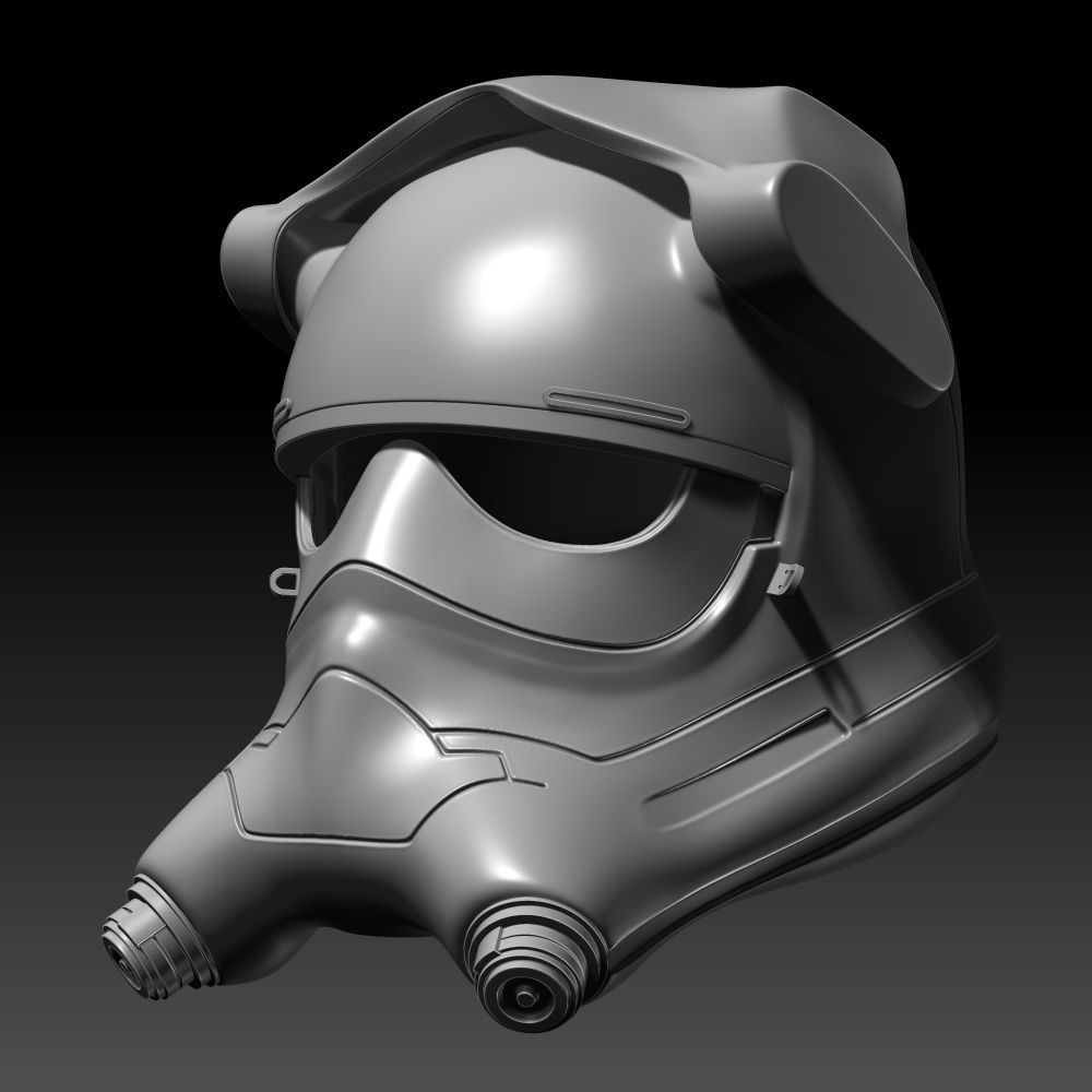 First Order TIE Fighter Pilot Helmet Printable 3D Model 3D print model_2