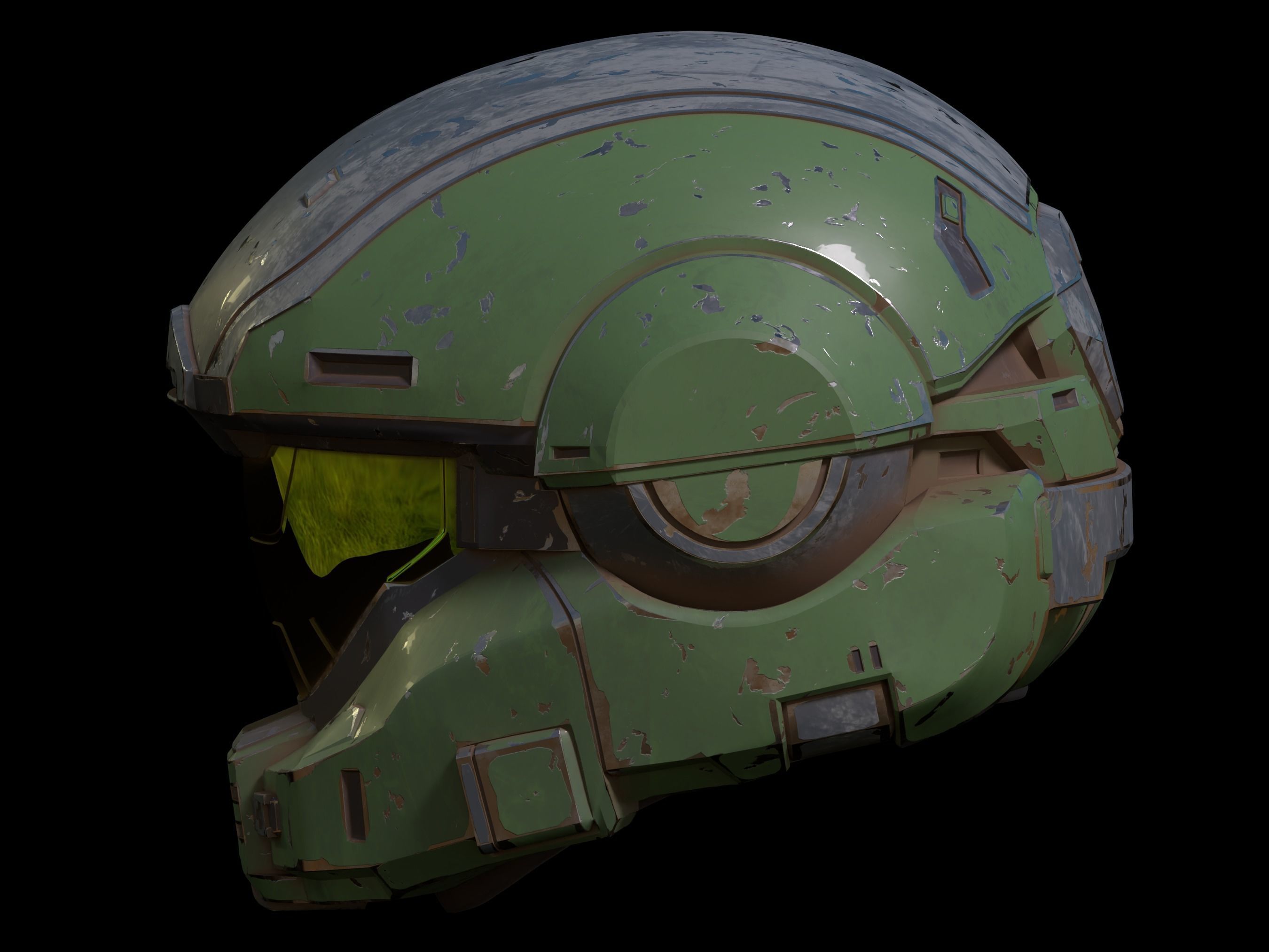 HALO Enigma helmet with attachments 3d print file 3D print model_5