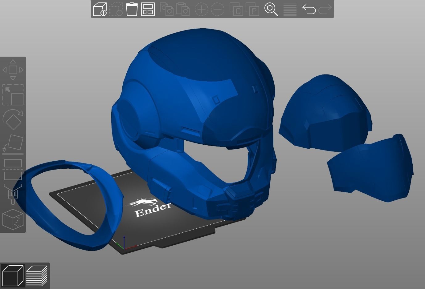 HALO Enigma helmet with attachments 3d print file 3D print model_8