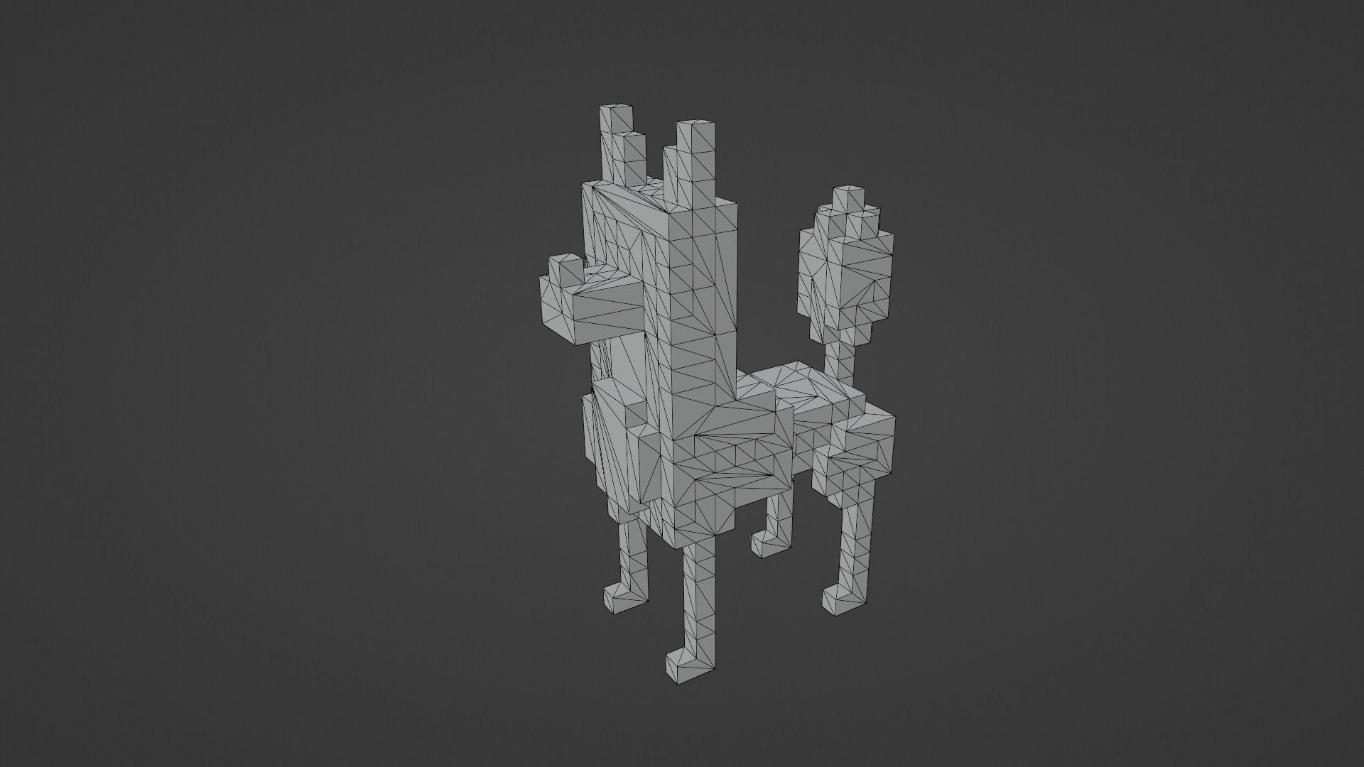 Voxel Fox Low-poly 3D model_12