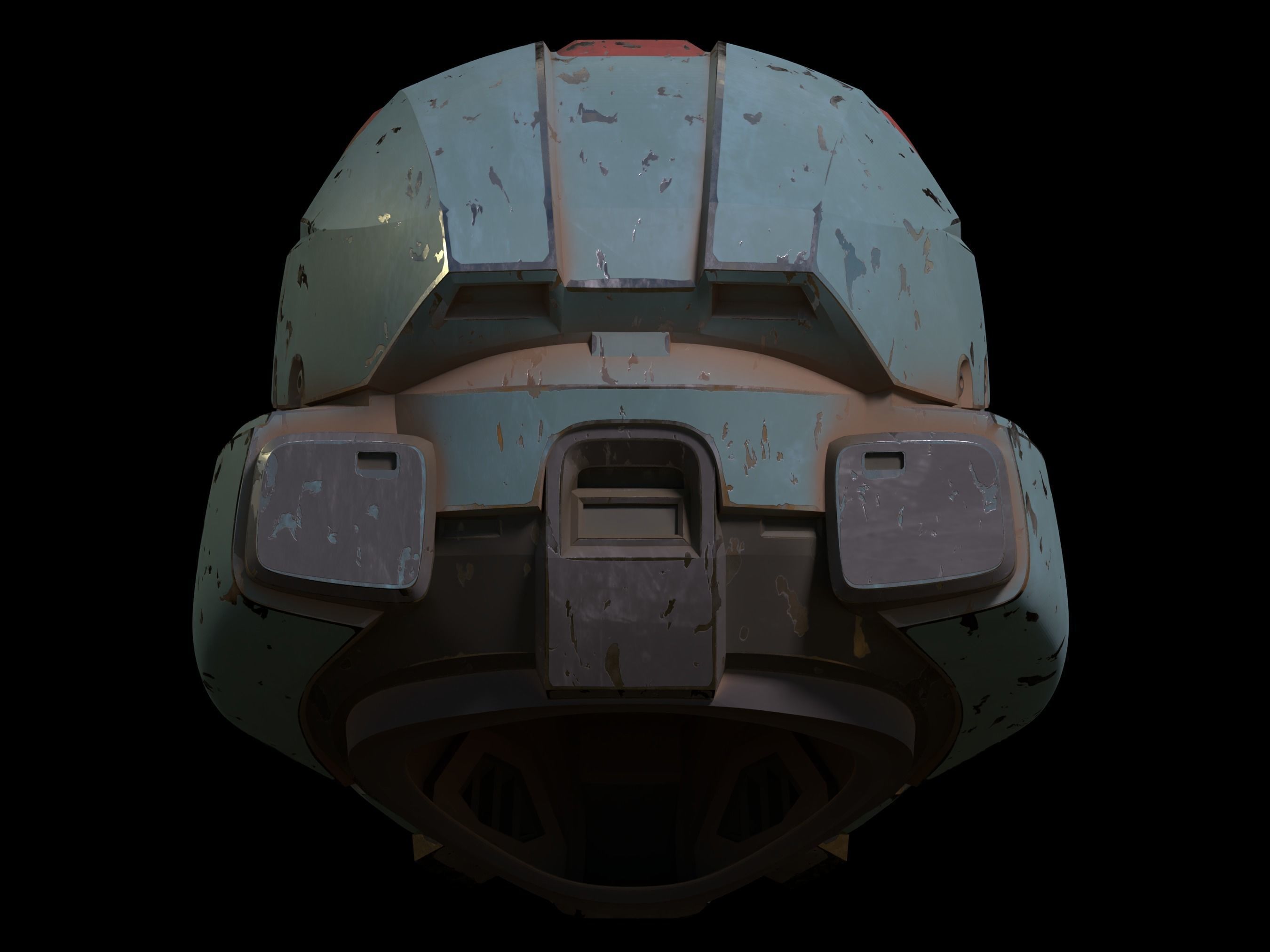 HALO Mk VII helmet with attachments 3d print file 3D print model_6