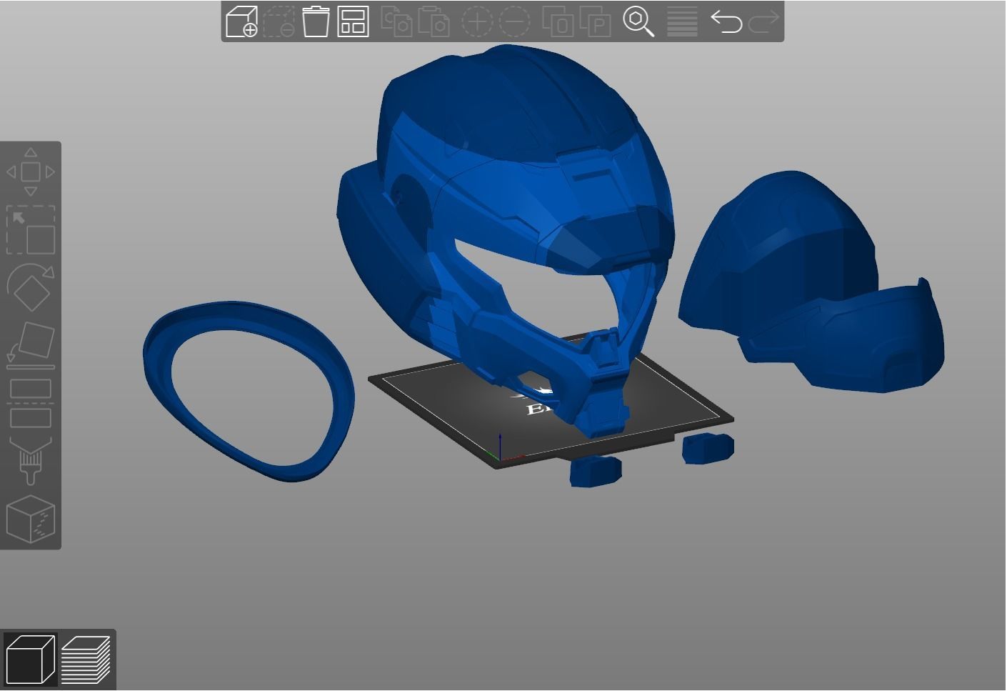 HALO Mk VII helmet with attachments 3d print file 3D print model_8