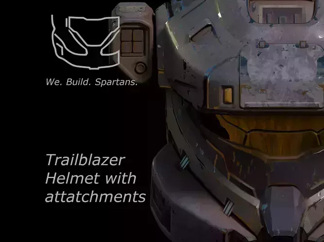 HALO Trailblazer helmet  with attachments 3d print file