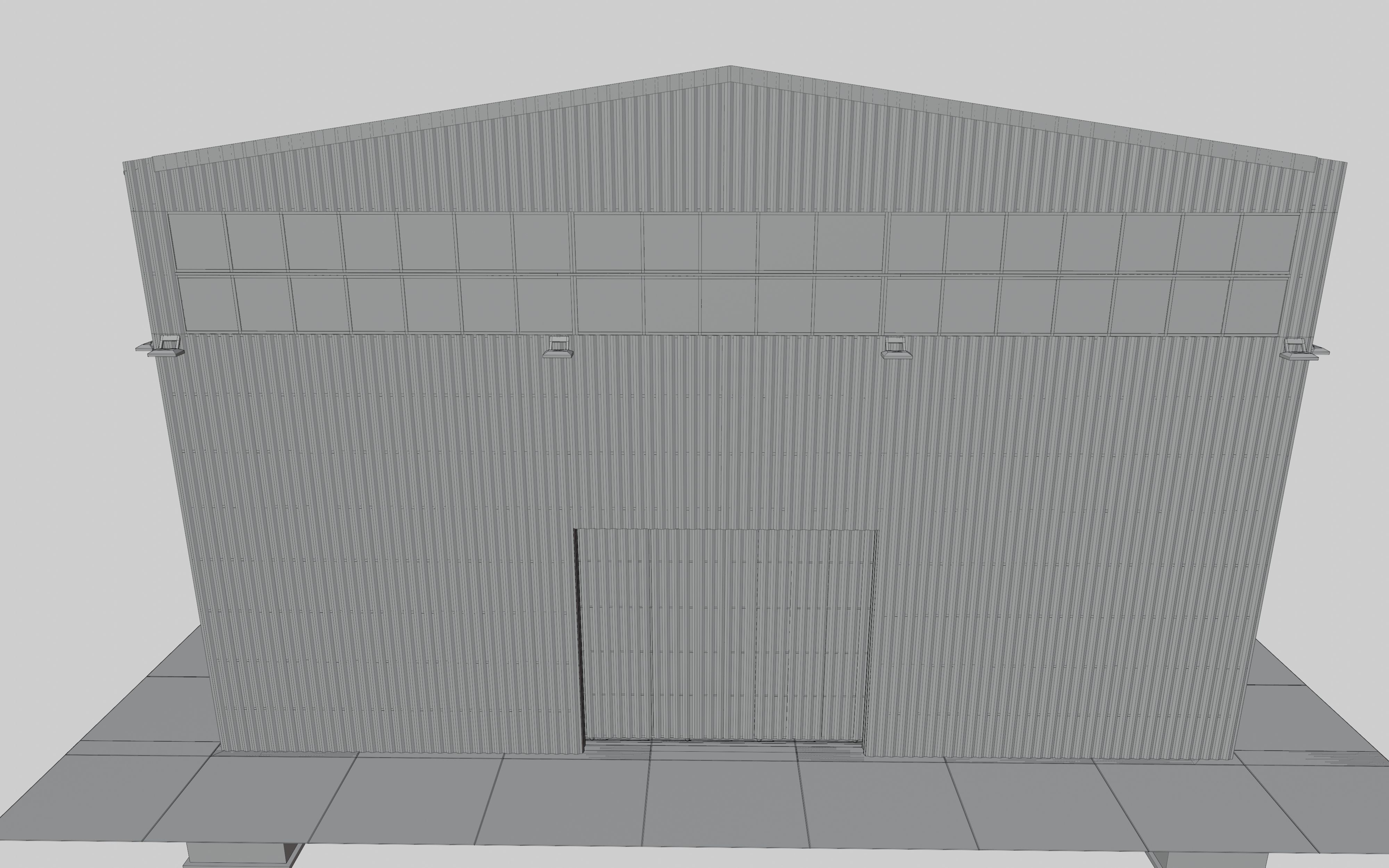 Steel Structure - Warehouse - Type-3 3D model_11