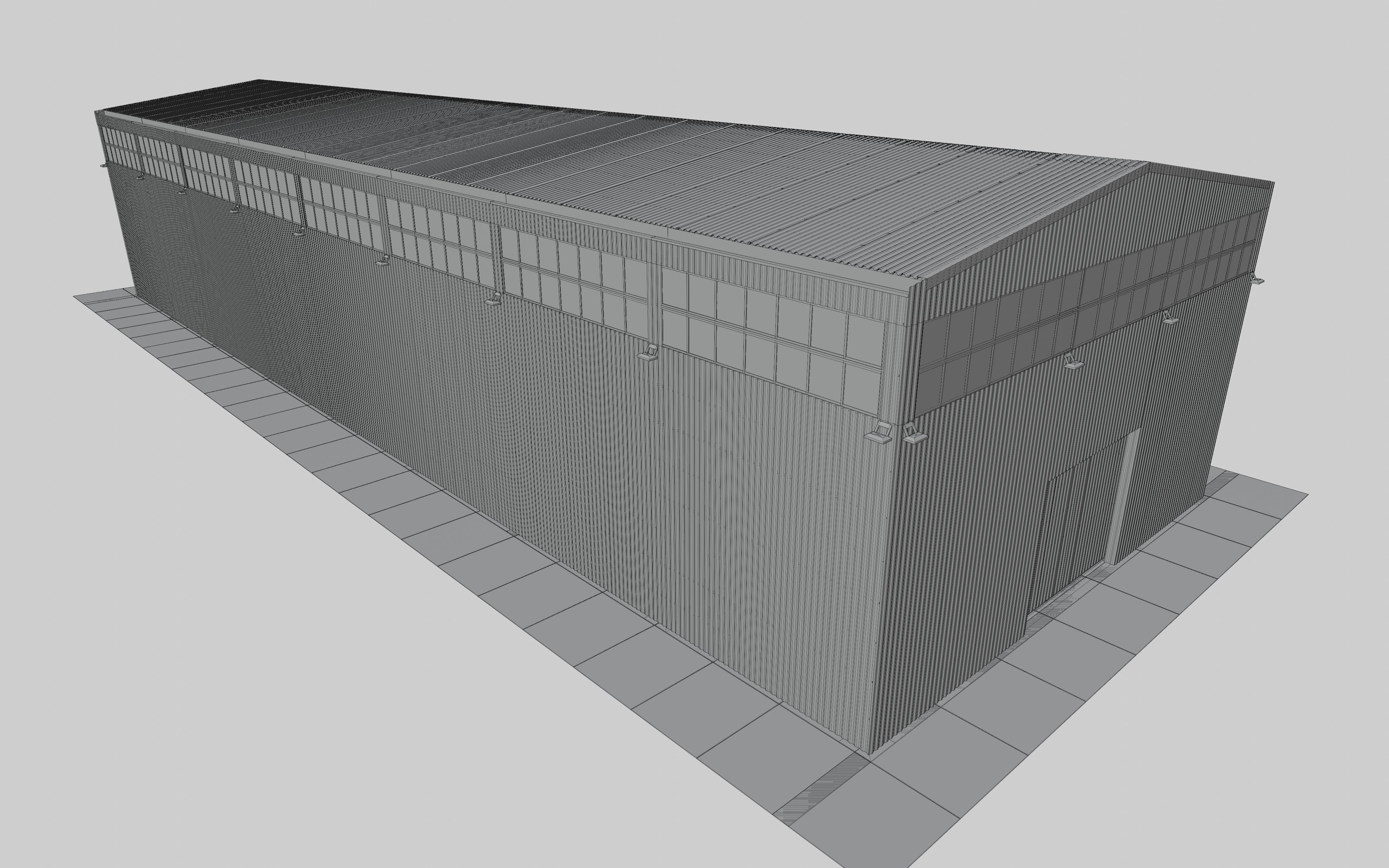 Steel Structure - Warehouse - Type-3 3D model_10