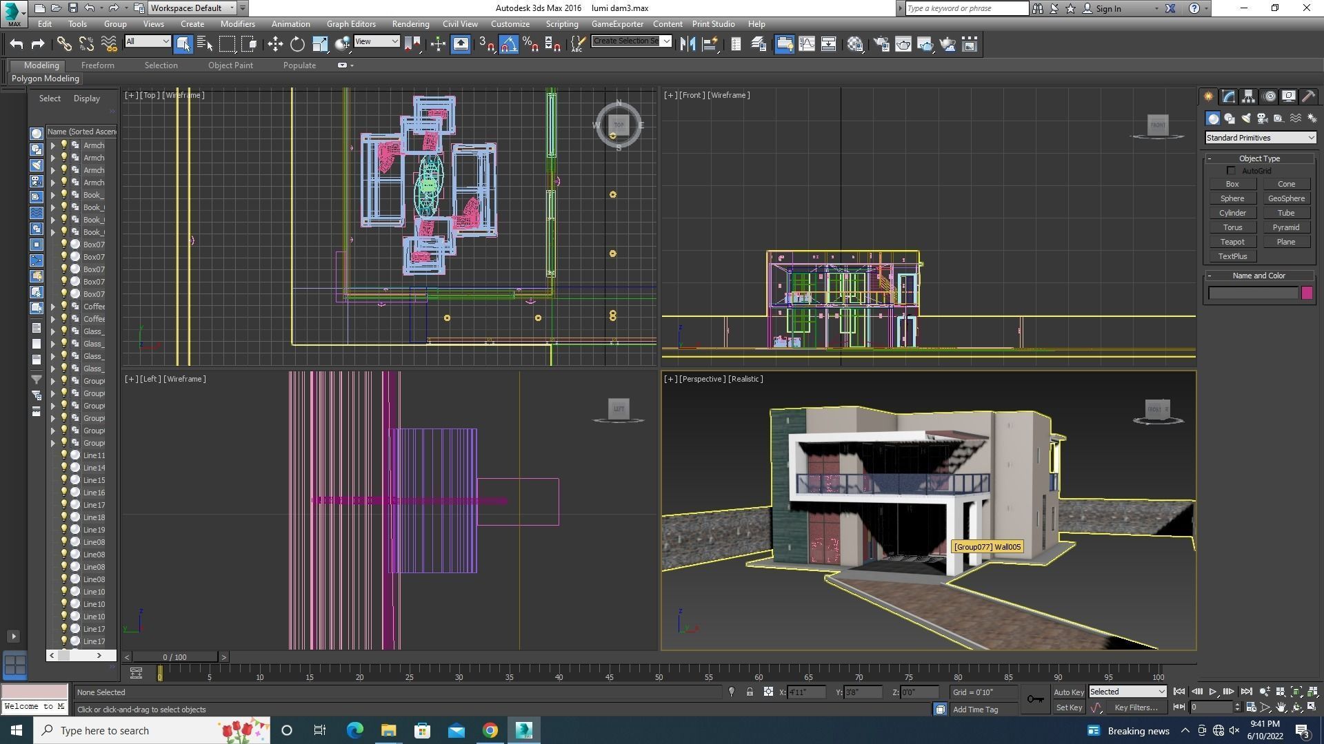 3D Home 3 modern house with two cars parked in front Free 3D model_3