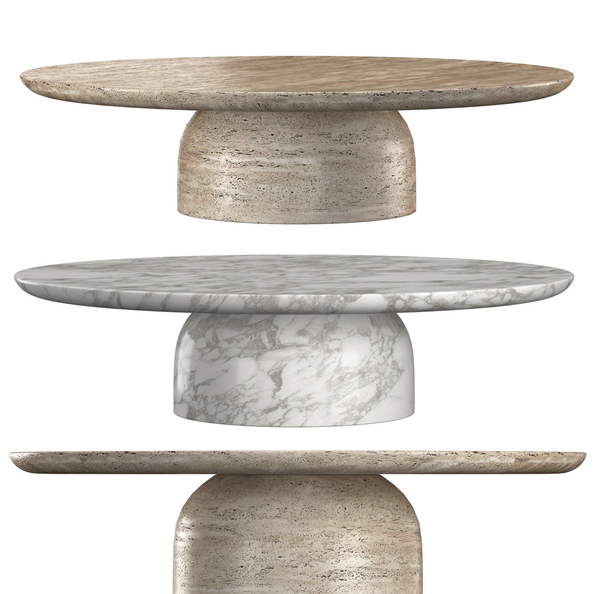 CUPOLA CARVED ROUND COFFEE TABLE 3D model CGTrader