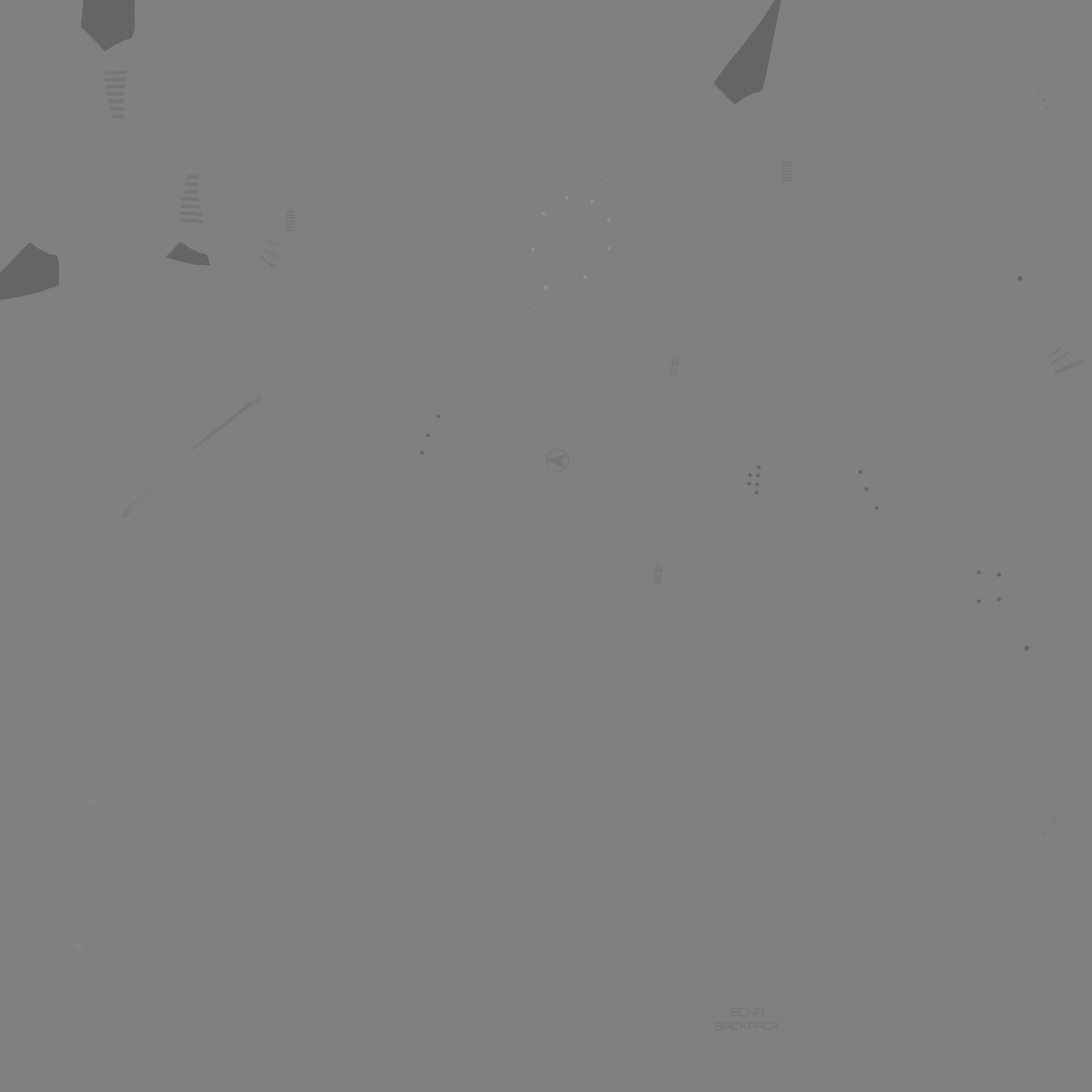 SciFi Backpack D05 White Black - Fashion Character Design Low-poly 3D model_22