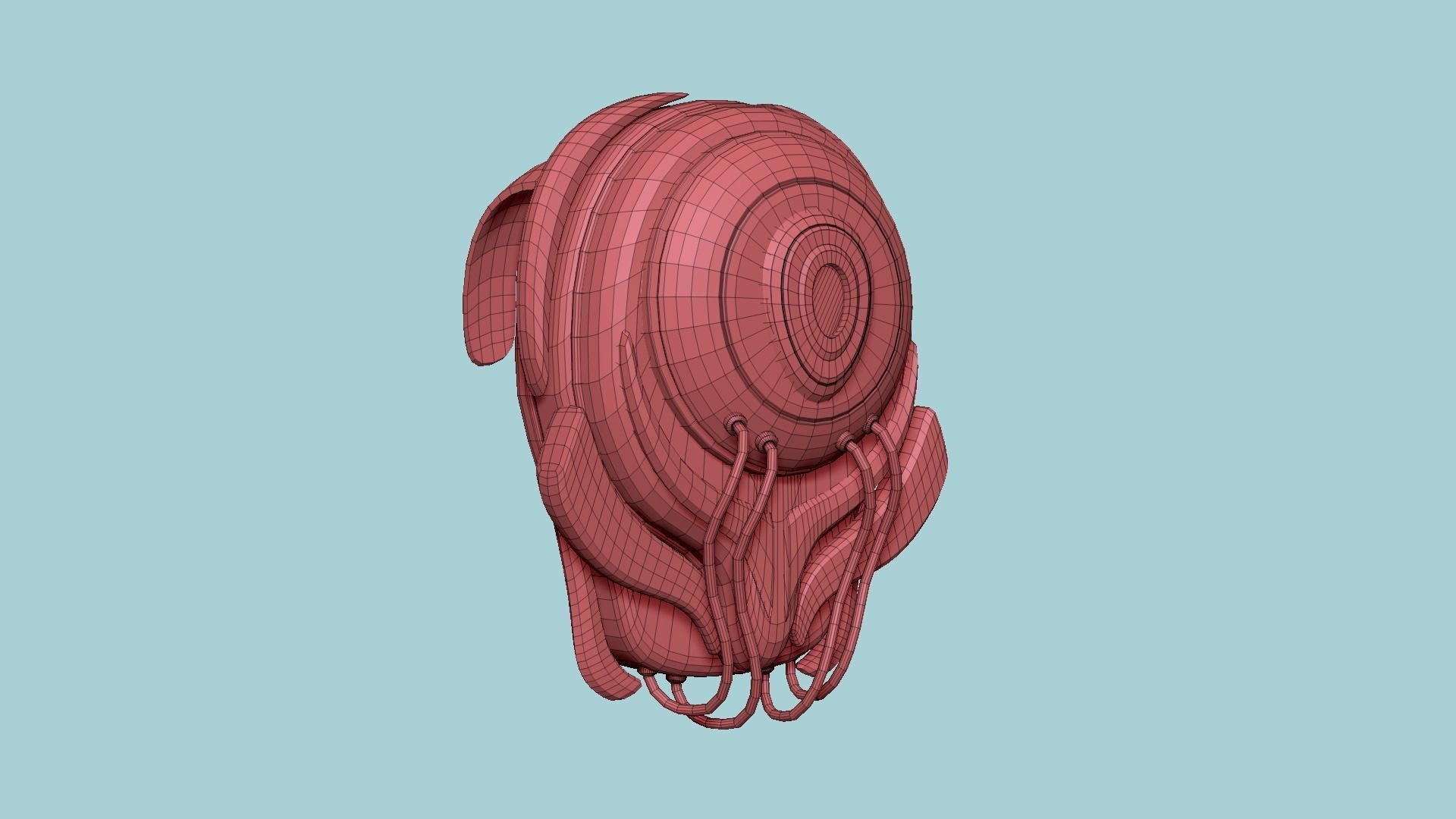 SciFi Backpack D05 White Black - Fashion Character Design Low-poly 3D model_14