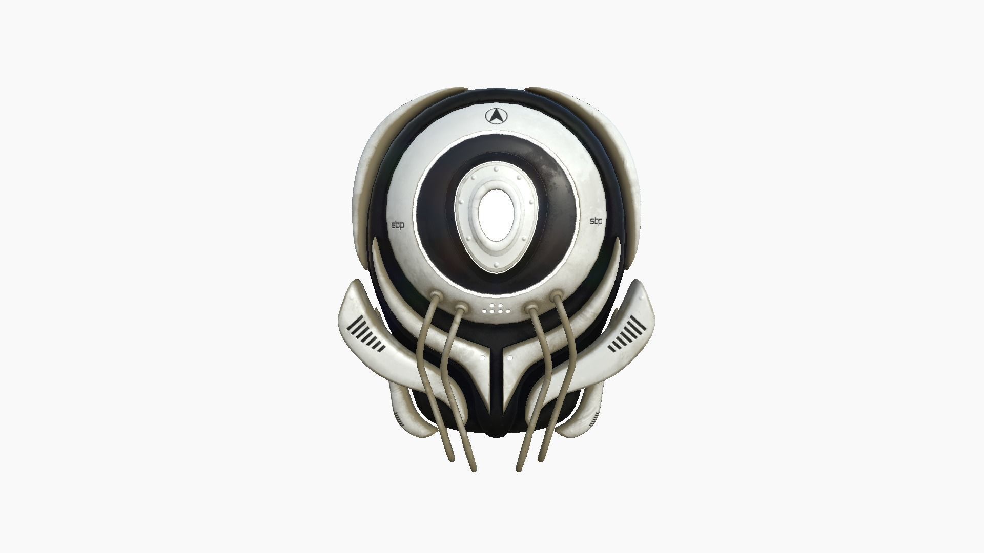 SciFi Backpack D05 White Black - Fashion Character Design Low-poly 3D model_1