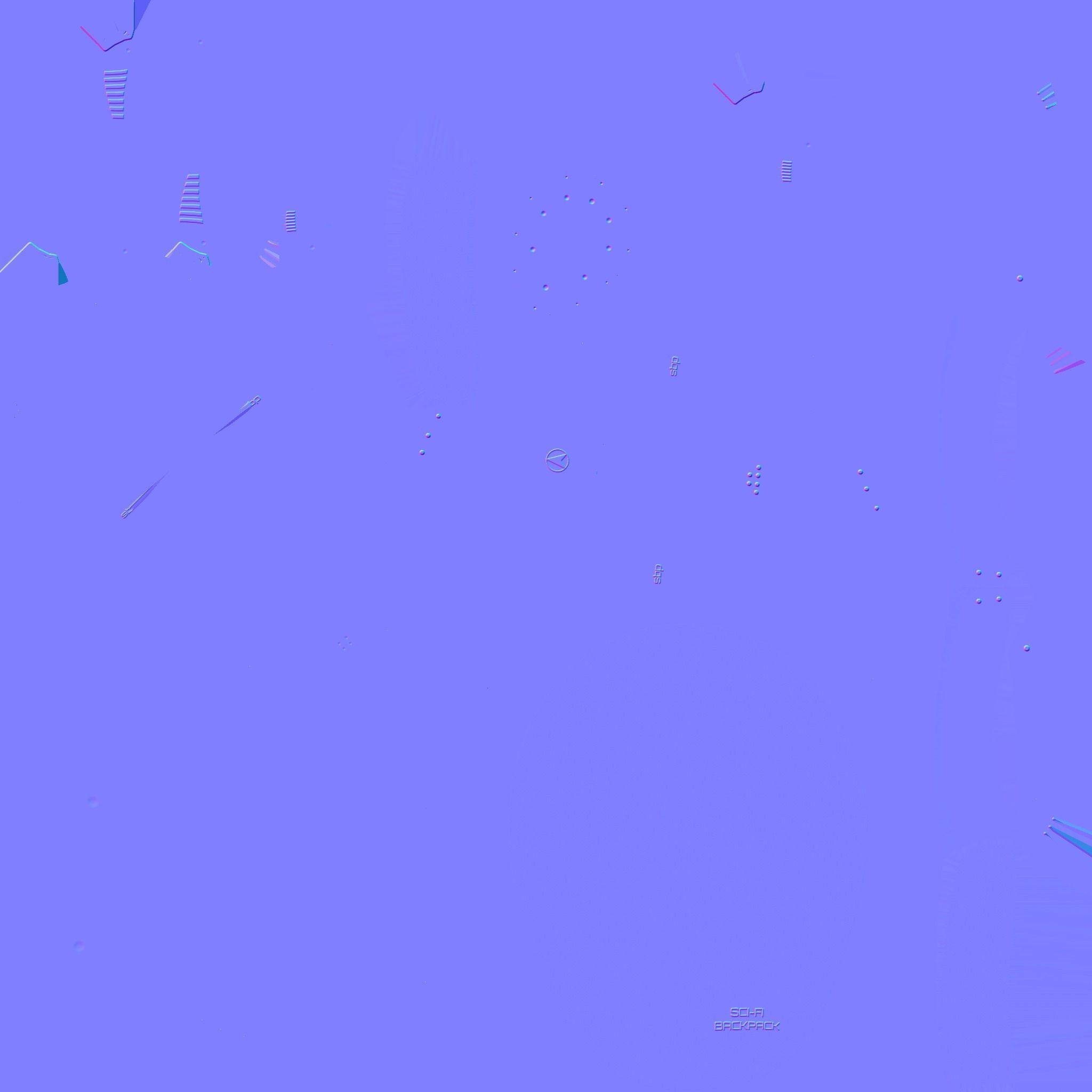 SciFi Backpack D05 White Black - Fashion Character Design Low-poly 3D model_24