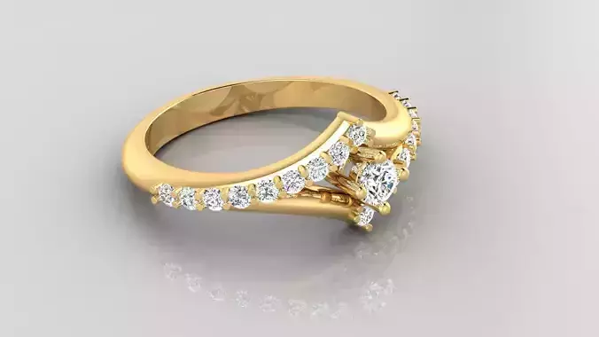 Ring M36 The luxury female ring with gems wedding