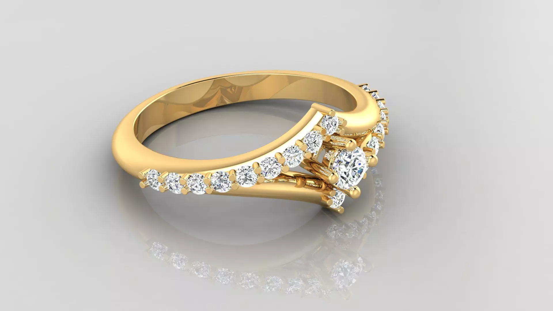 Ring M36 The luxury female ring with gems wedding 3D print model