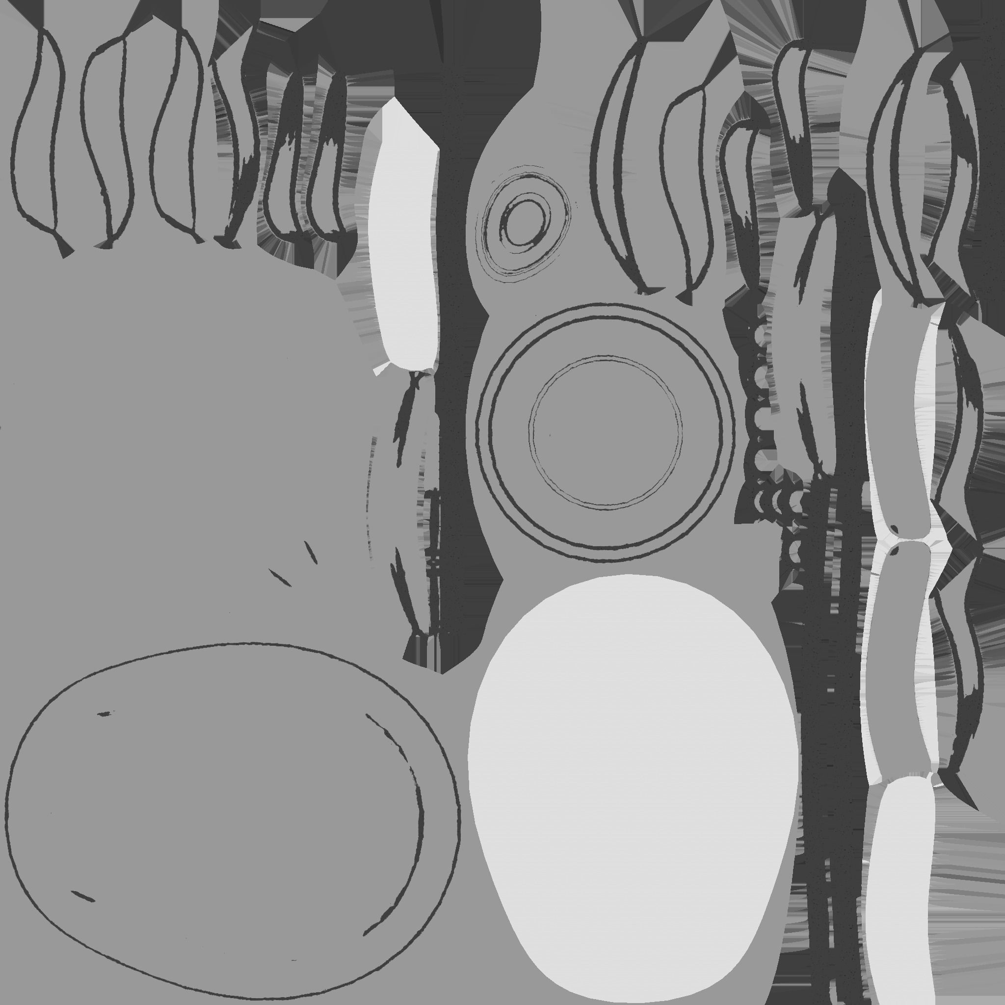 SciFi Backpack D06 Red Black - Fashion Character Design Low-poly 3D model_25