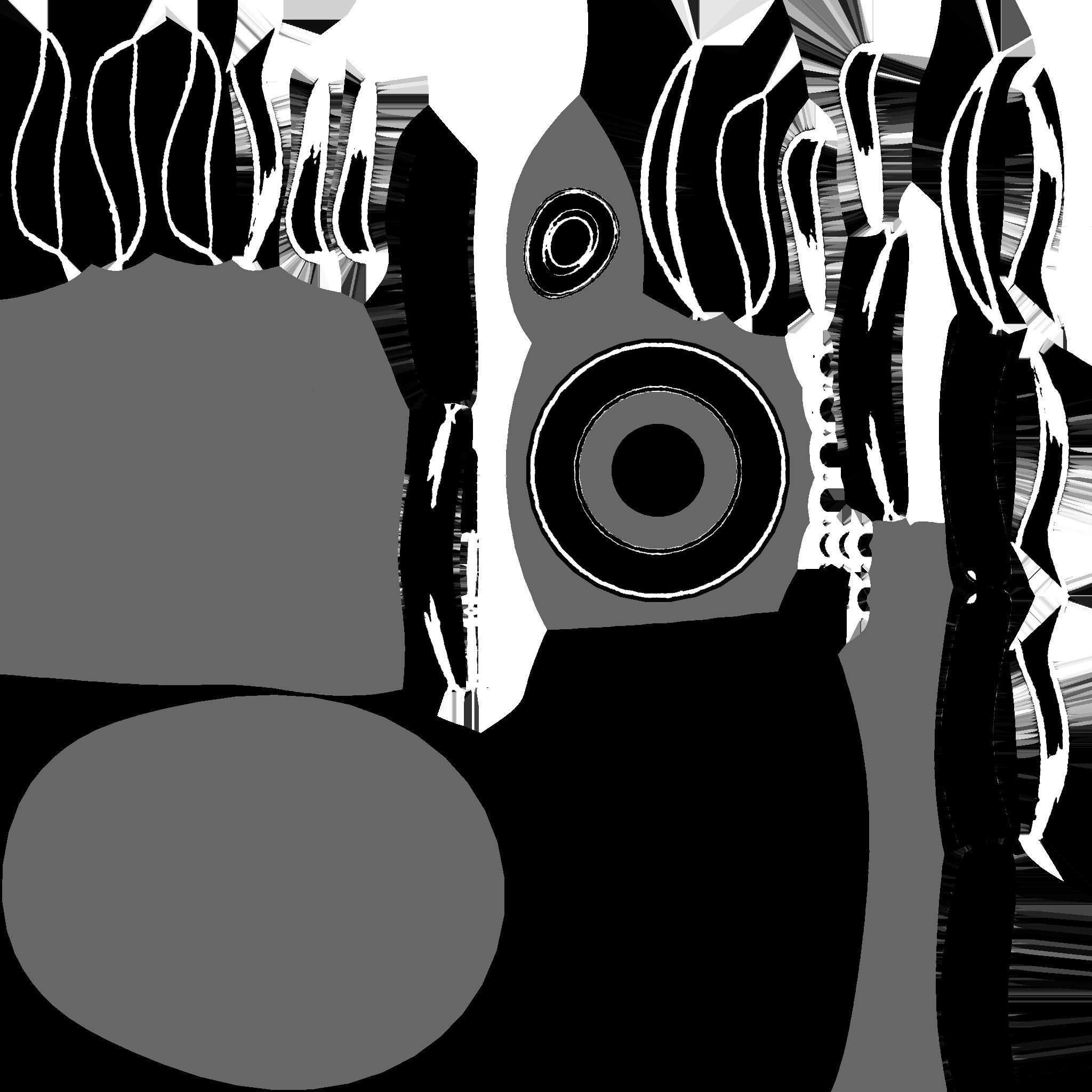 SciFi Backpack D06 Red Black - Fashion Character Design Low-poly 3D model_23