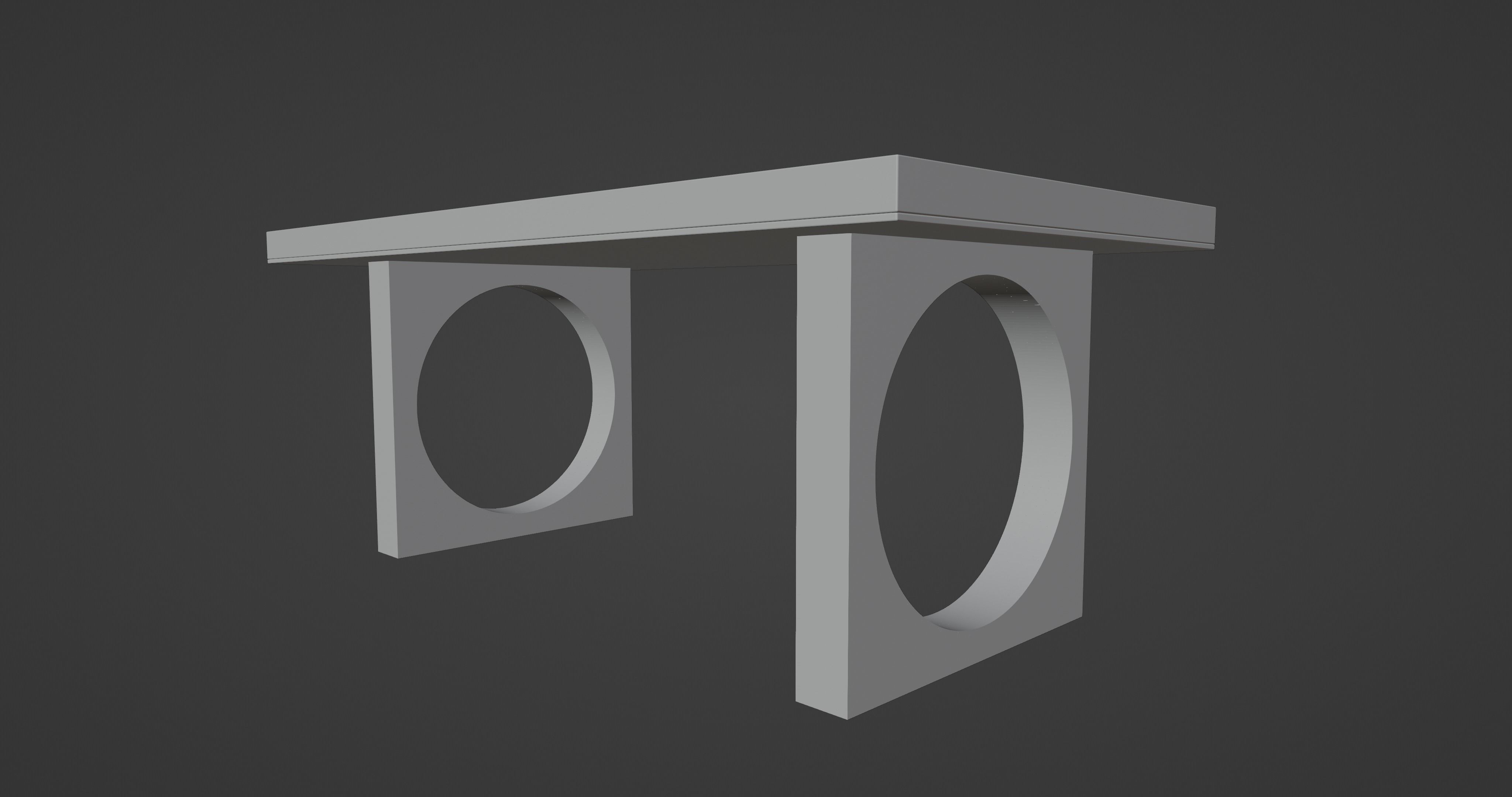 Office Smart Table 3D model_12