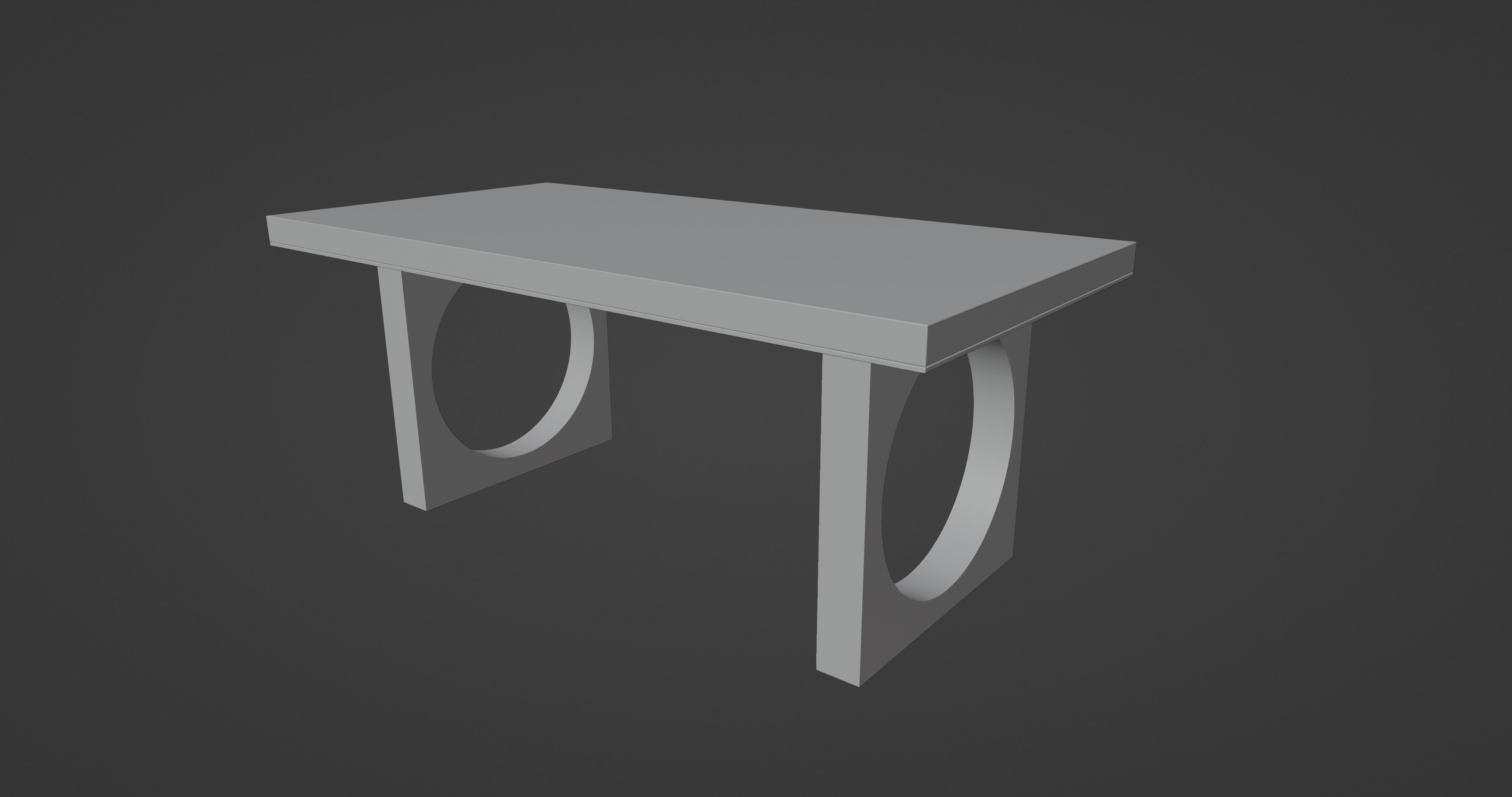 Office Smart Table 3D model_10