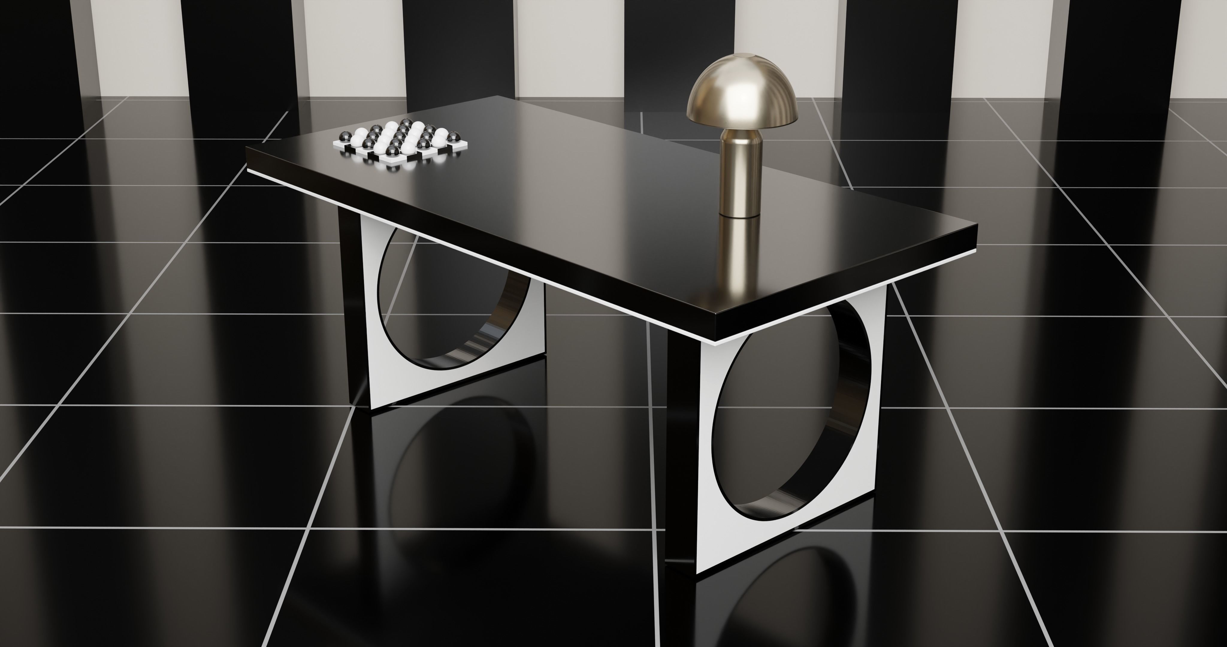 Office Smart Table 3D model_2