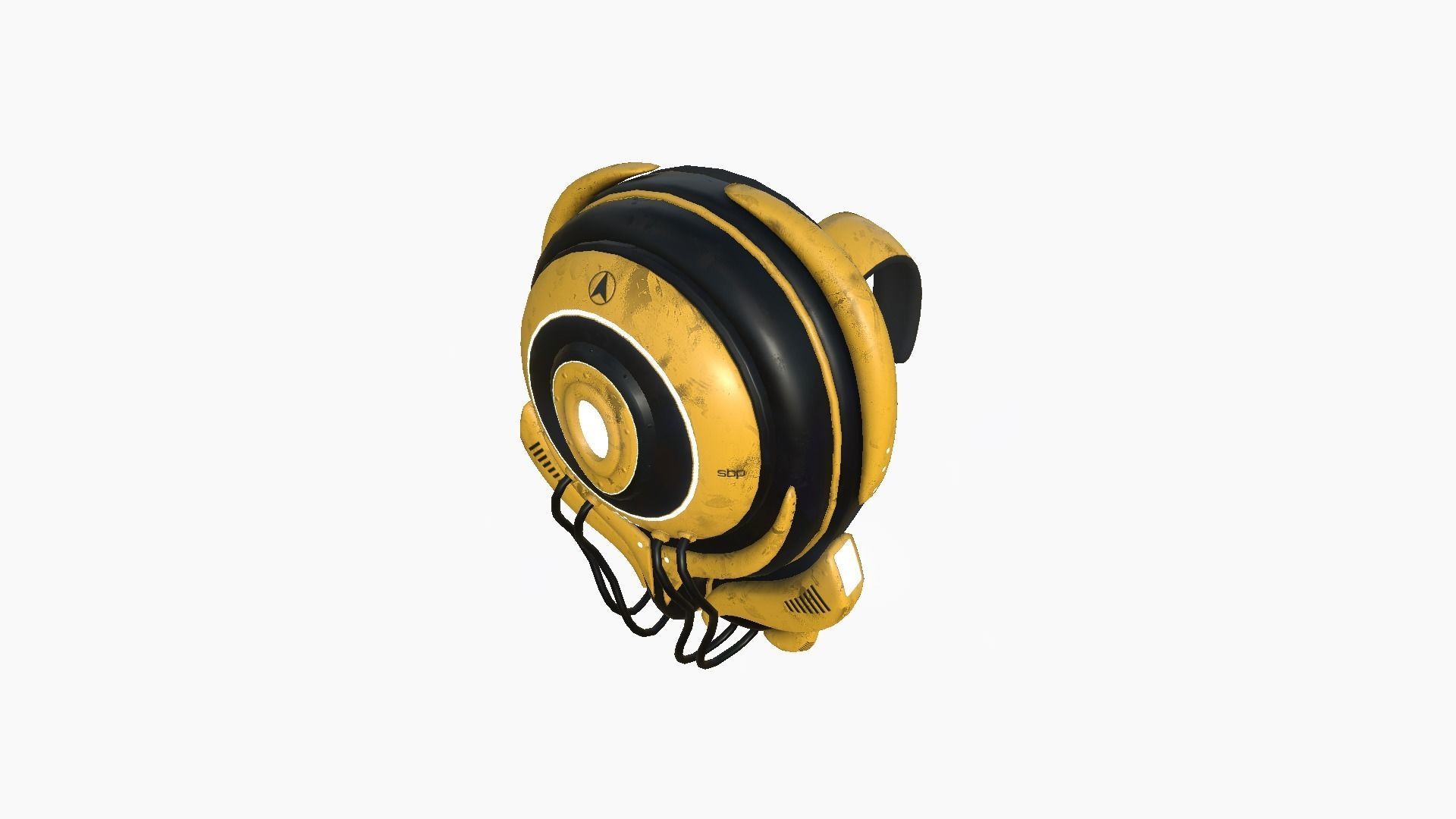 SciFi Backpack D07 Yellow - Fashion Character Design Low-poly 3D model_4