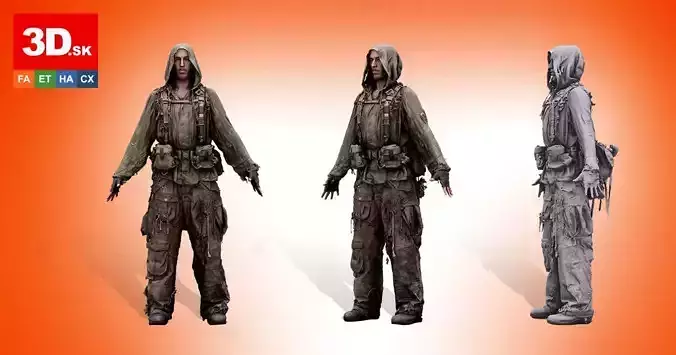 A Pose Raw Body Scan John Hopkins Postapocalyptic Suit